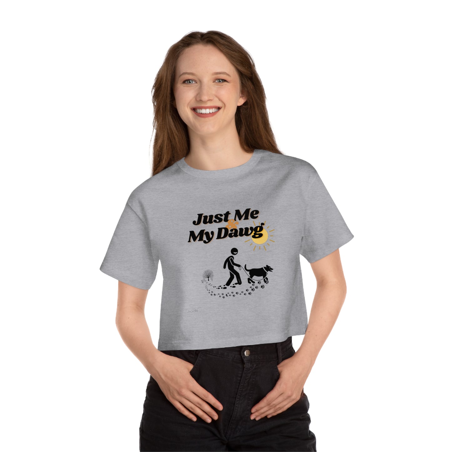 Women's Champion (Just Me & My Dawg) Cropped T-Shirt
