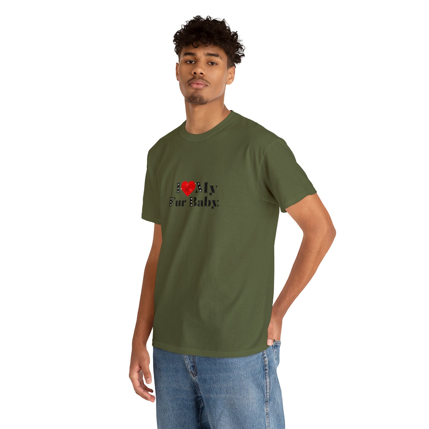 Men's (I Love My Fur Baby) Cotton Tee
