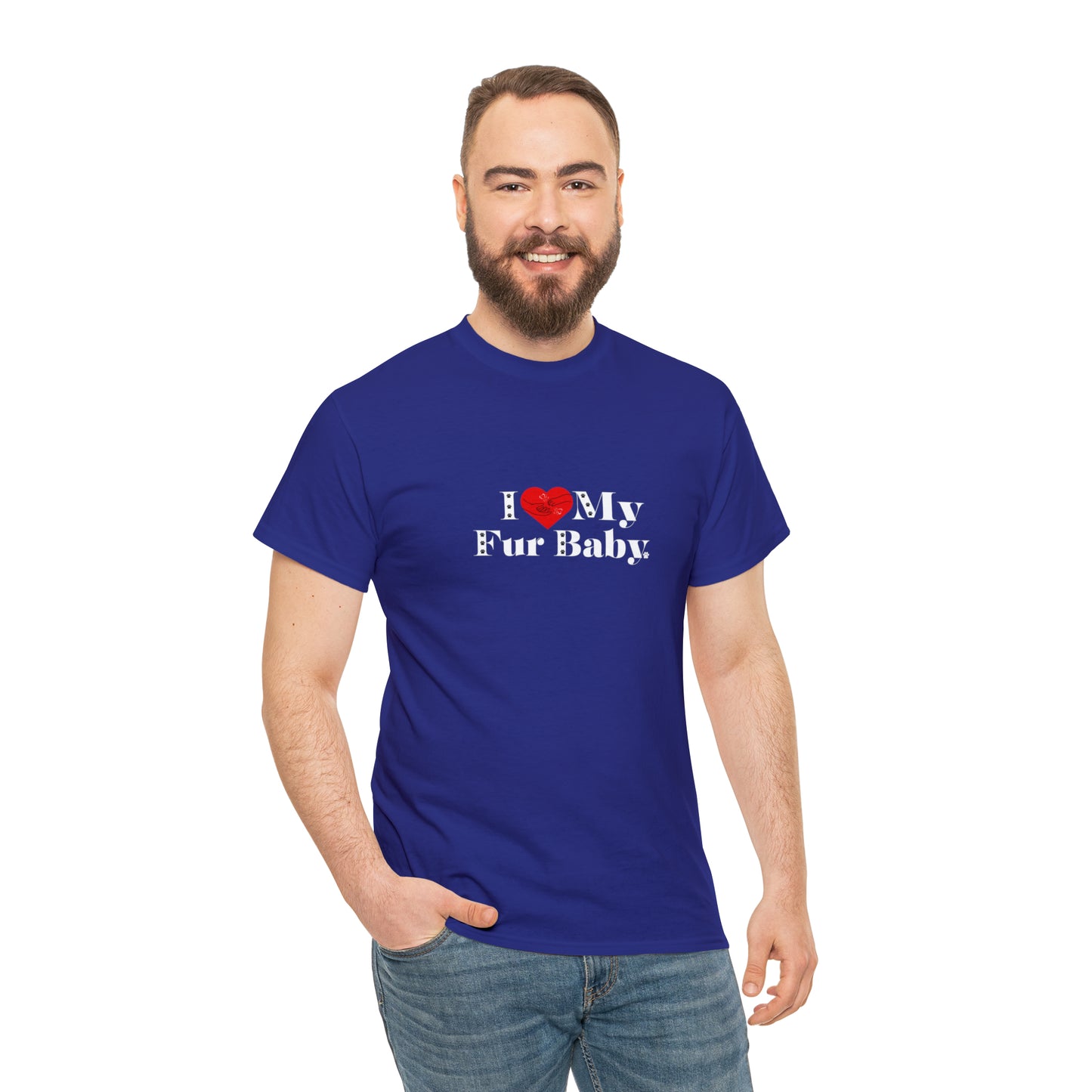 Men's (I Love My Fur Baby) Cotton Tee