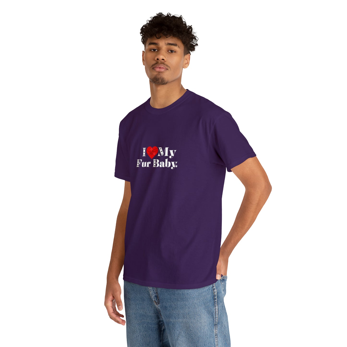 Men's (I Love My Fur Baby) Cotton Tee