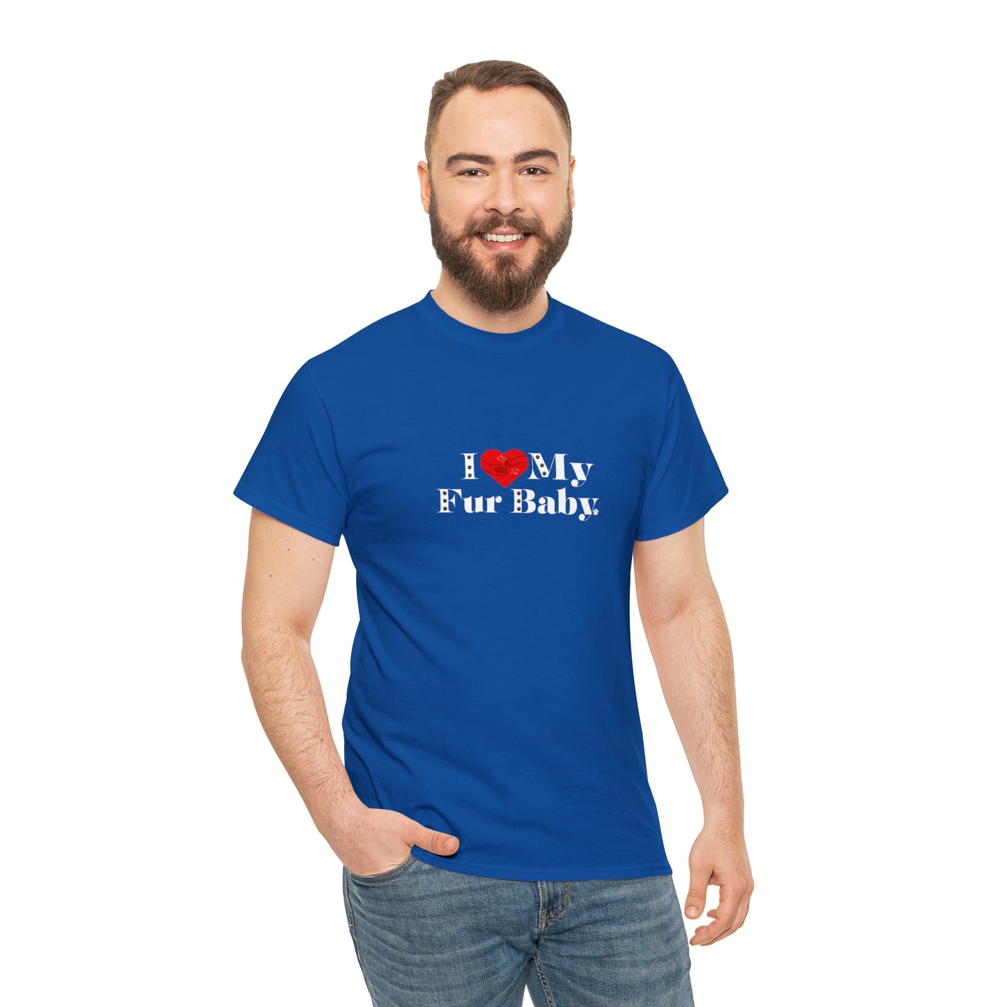 Men's (I Love My Fur Baby) Cotton Tee