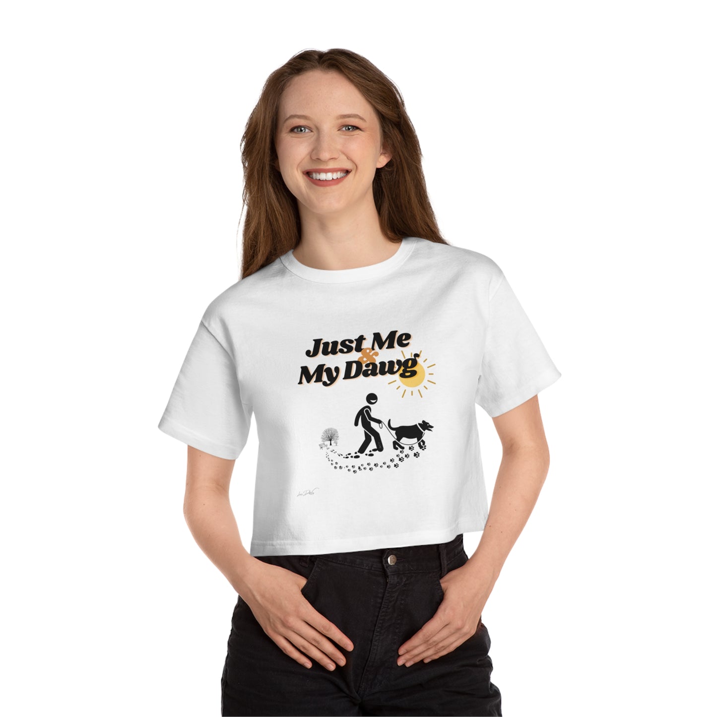 Women's Champion (Just Me & My Dawg) Cropped T-Shirt