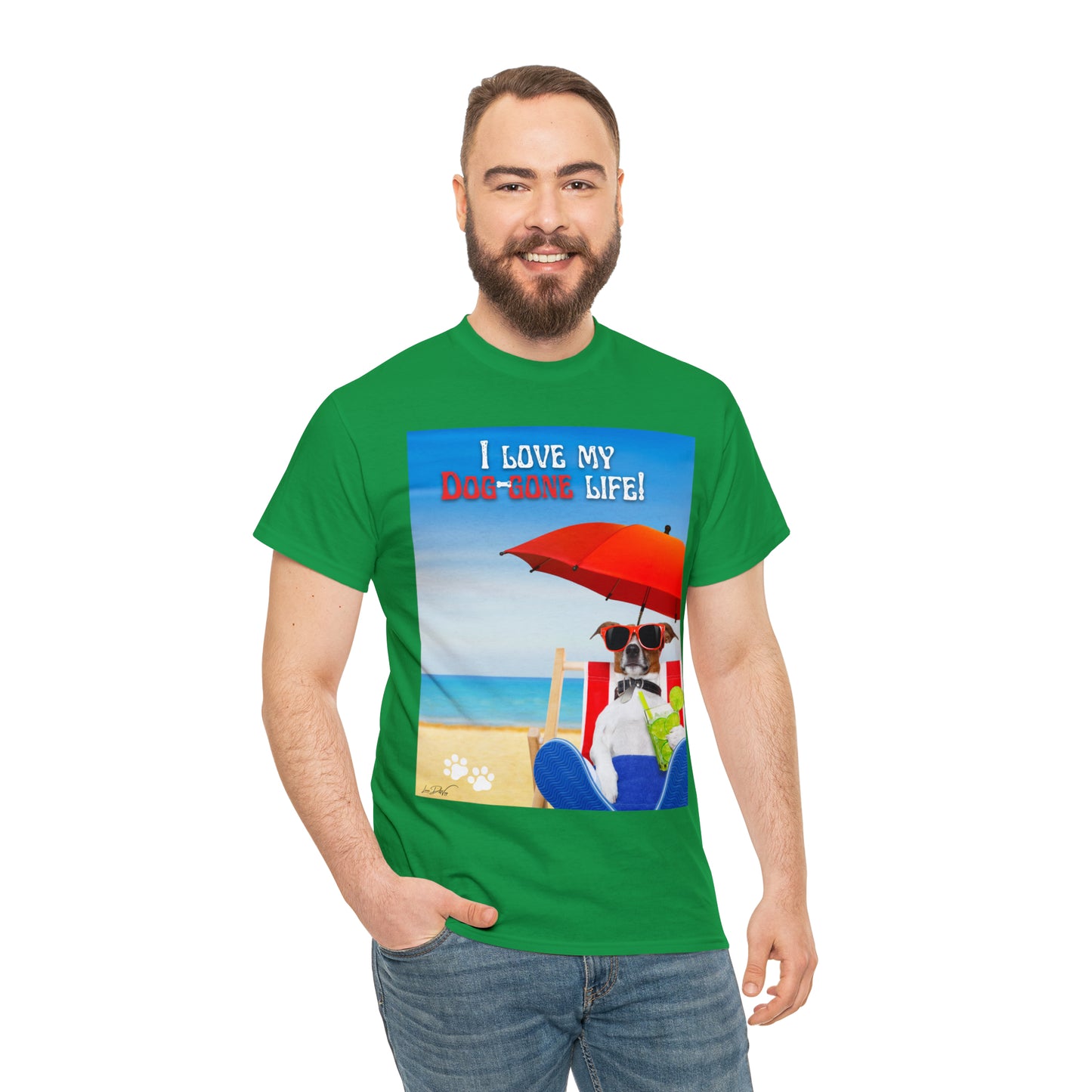 Men's (I Love My Dog-Gone Life) Heavy Cotton Tee