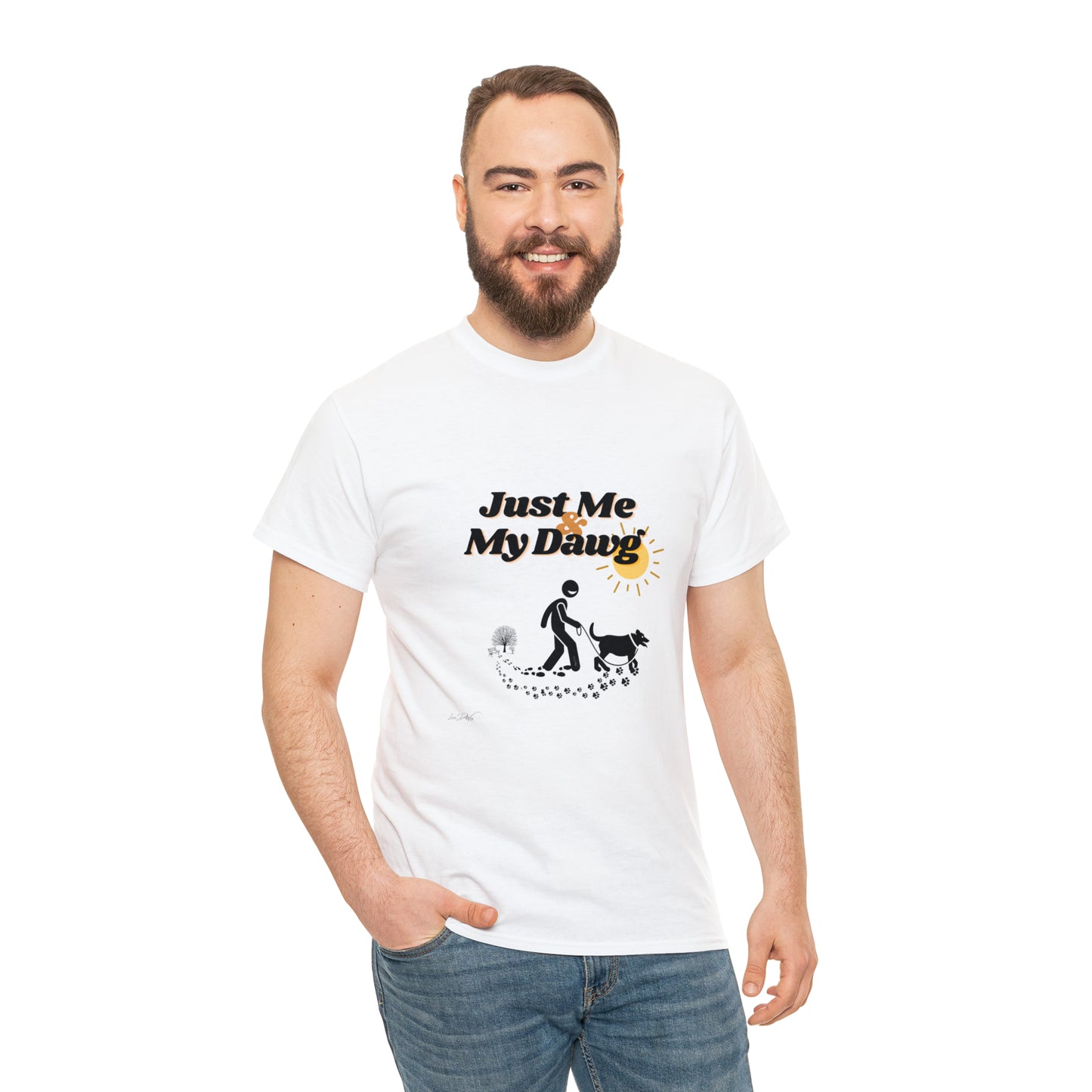 Men's (Just Me & My Dawg) Heavy Cotton Tee