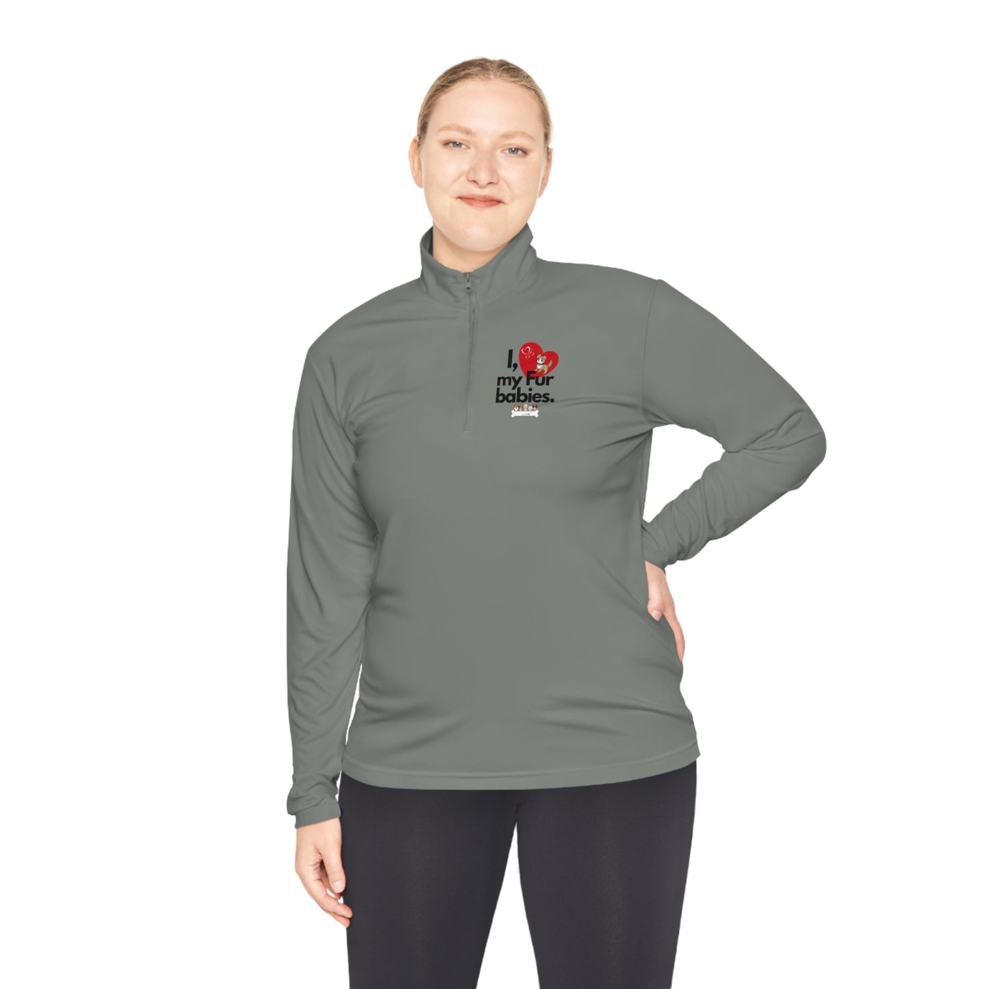 Men's (I Love My Fur Baby) Quarter-Zip Pullover