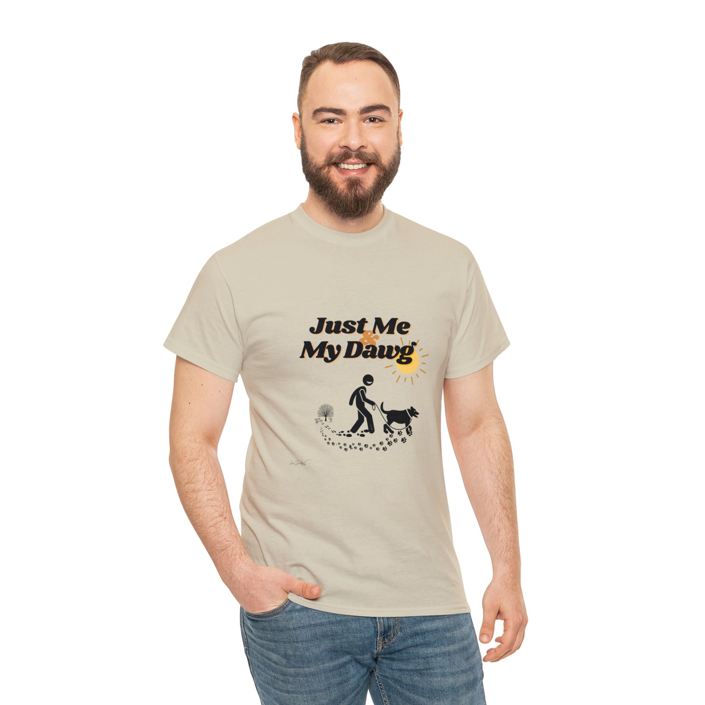 Men's (Just Me & My Dawg) Heavy Cotton Tee