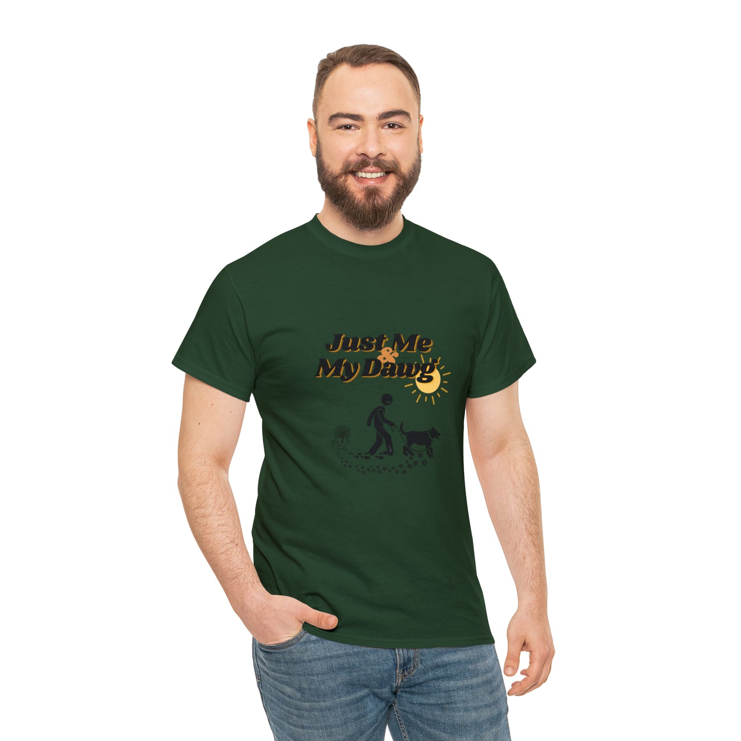 Men's (Just Me & My Dawg) Heavy Cotton Tee