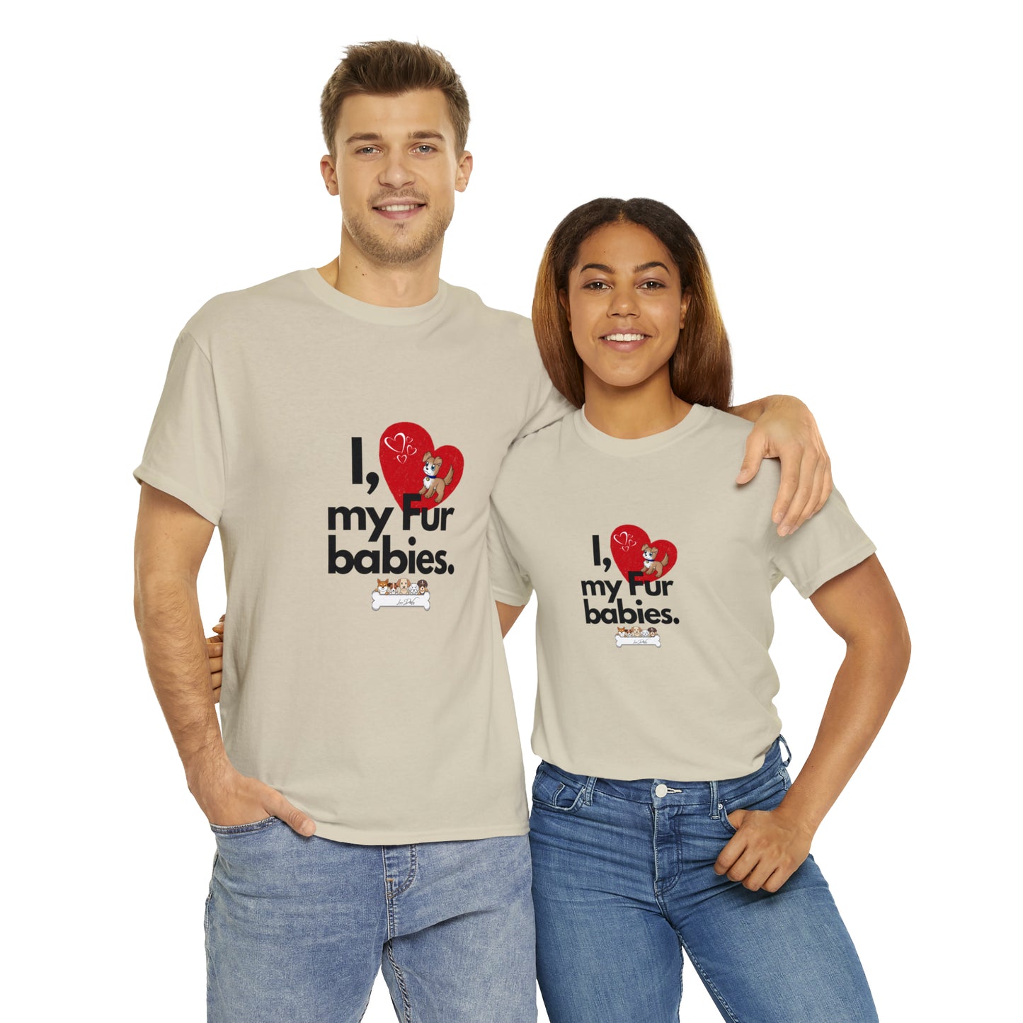 Men's (I Love My Fur Babies) Cotton Tee
