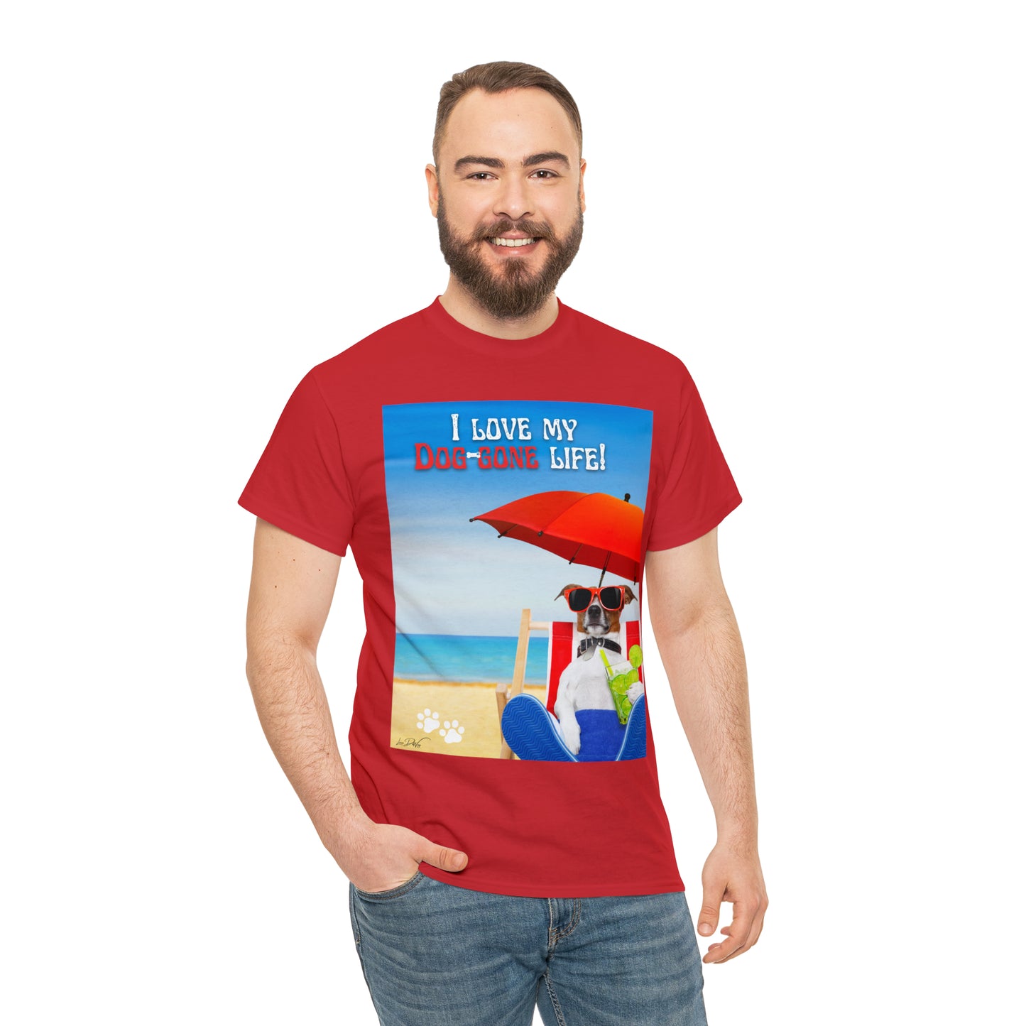 Men's (I Love My Dog-Gone Life) Heavy Cotton Tee