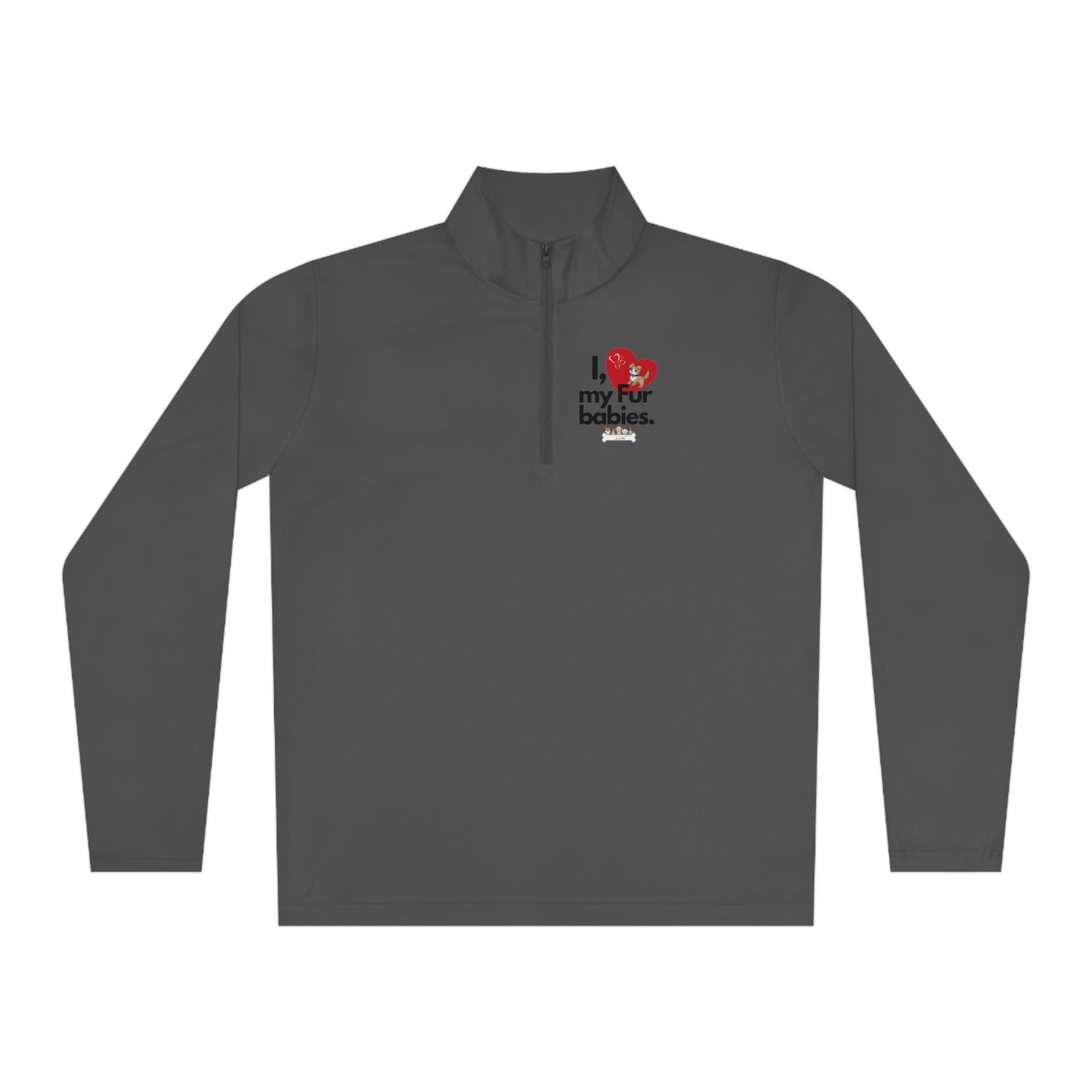 Men's (I Love My Fur Baby) Quarter-Zip Pullover