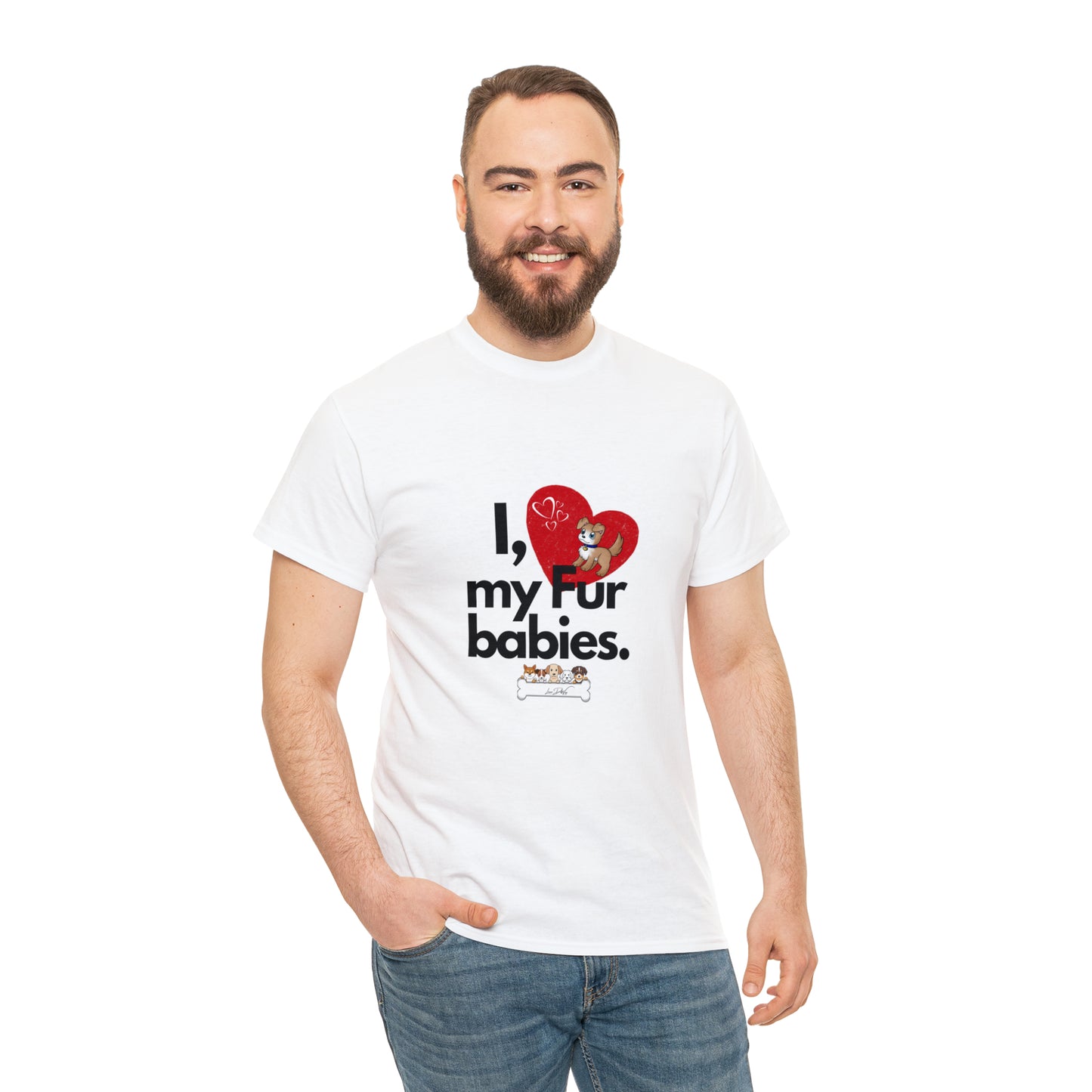 Men's (I Love My Fur Babies) Cotton Tee