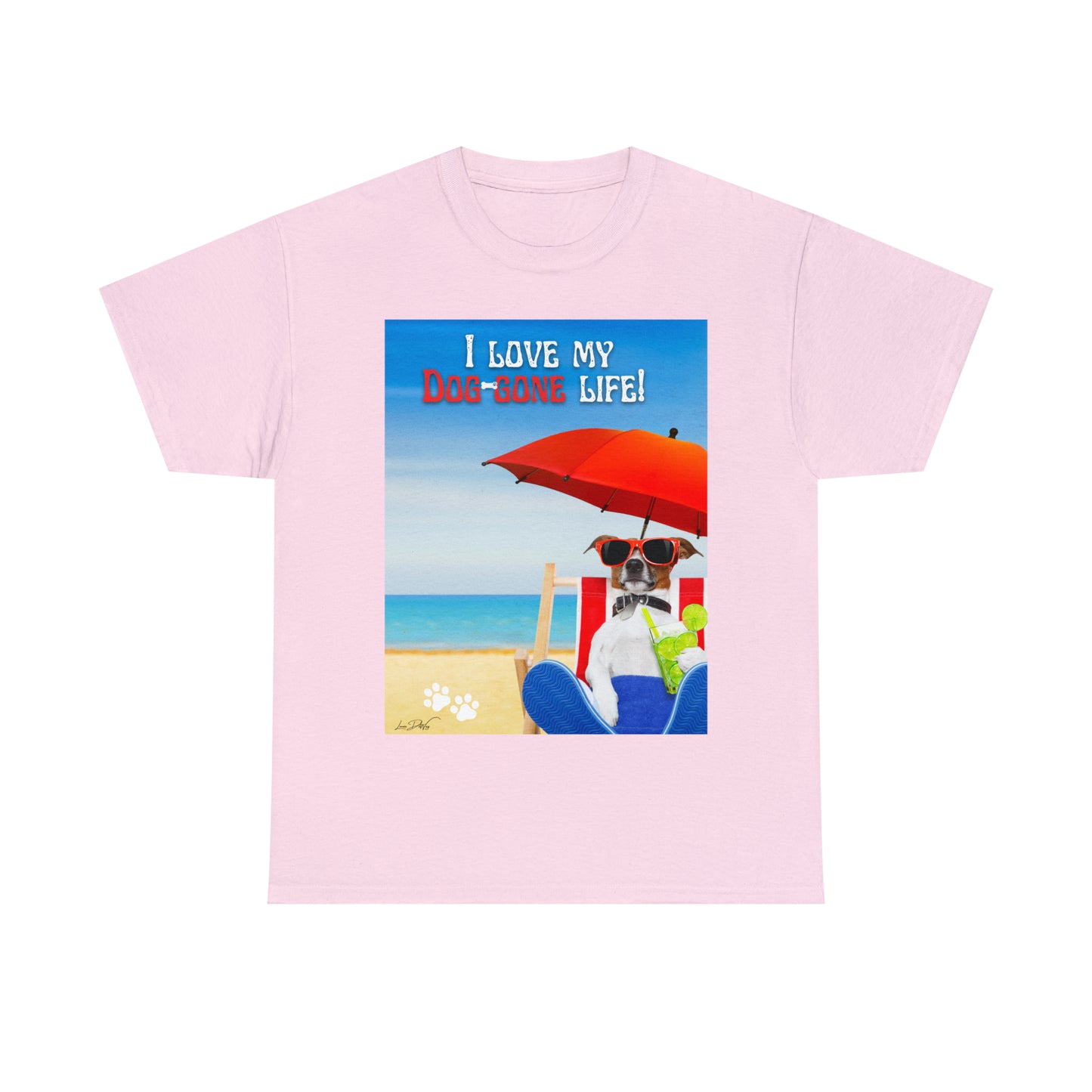Men's (I Love My Dog-Gone Life) Heavy Cotton Tee