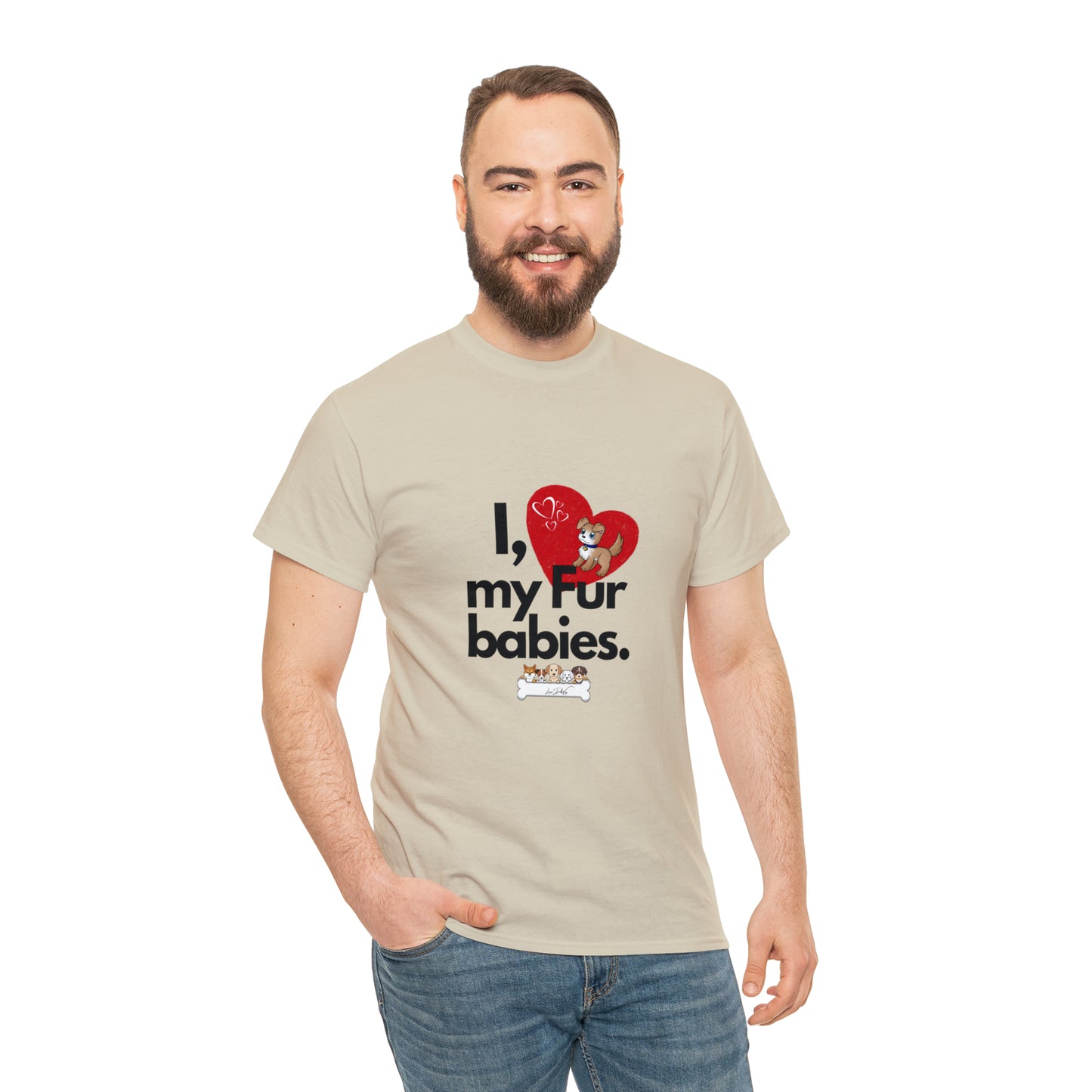 Men's (I Love My Fur Babies) Cotton Tee