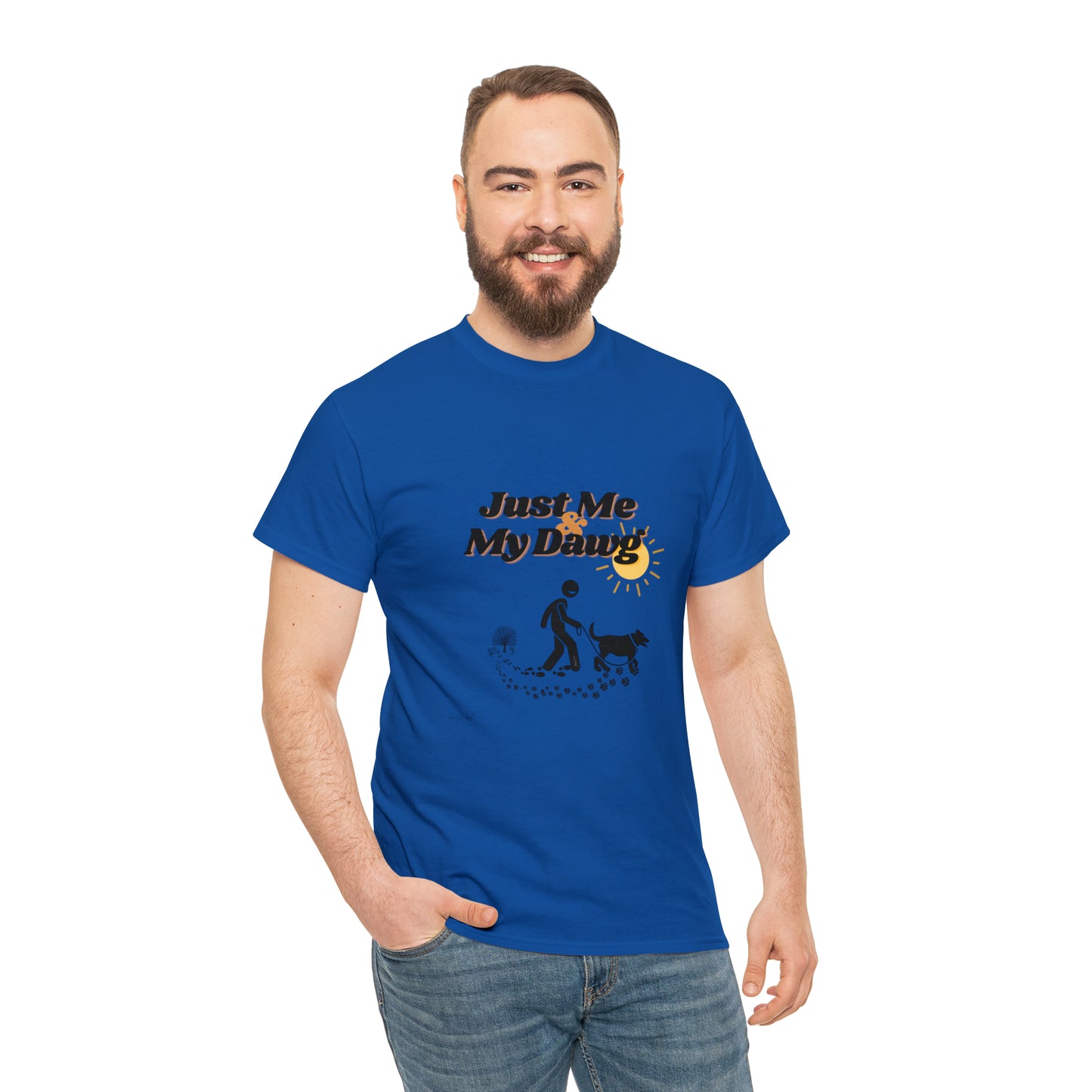 Men's (Just Me & My Dawg) Heavy Cotton Tee