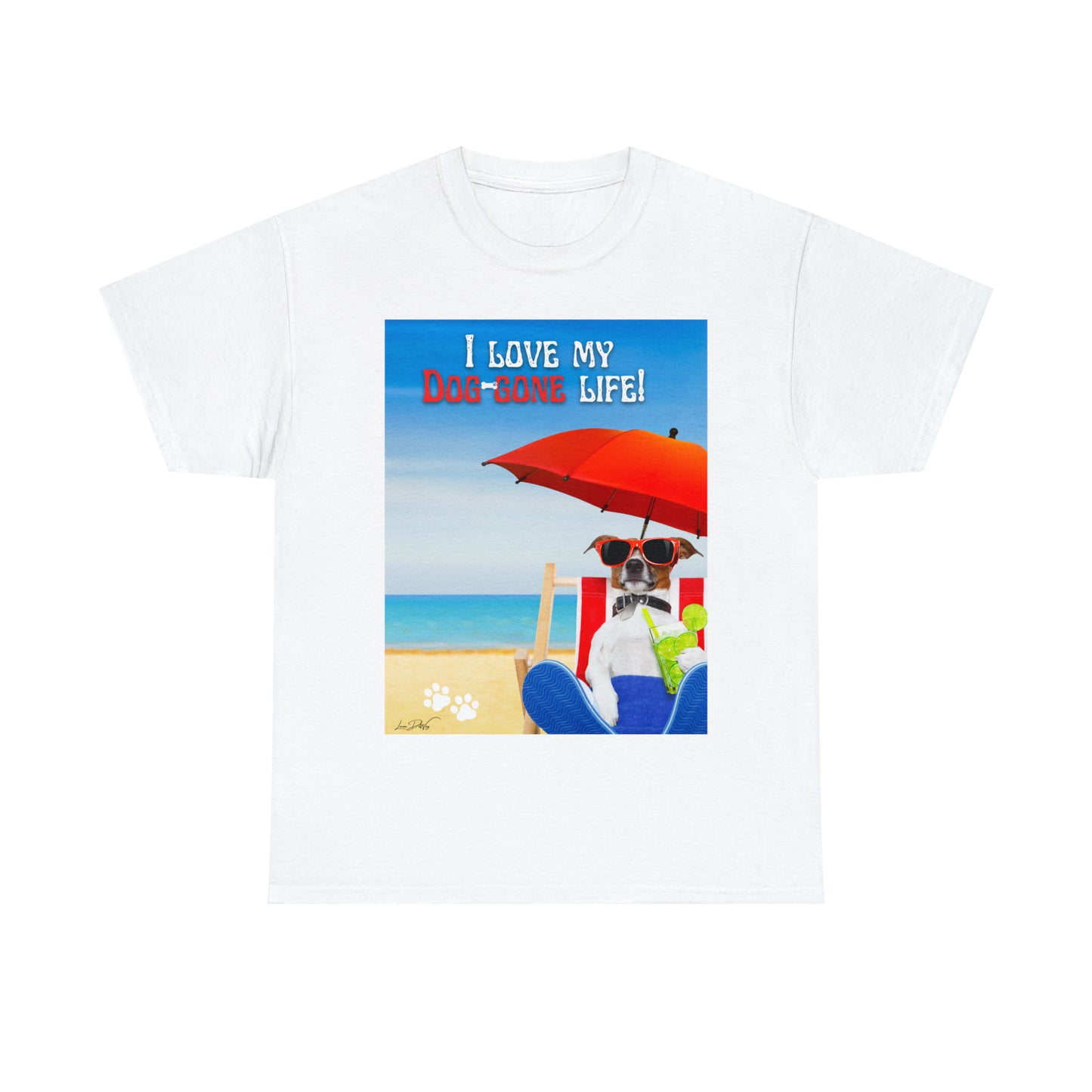 Men's (I Love My Dog-Gone Life) Heavy Cotton Tee
