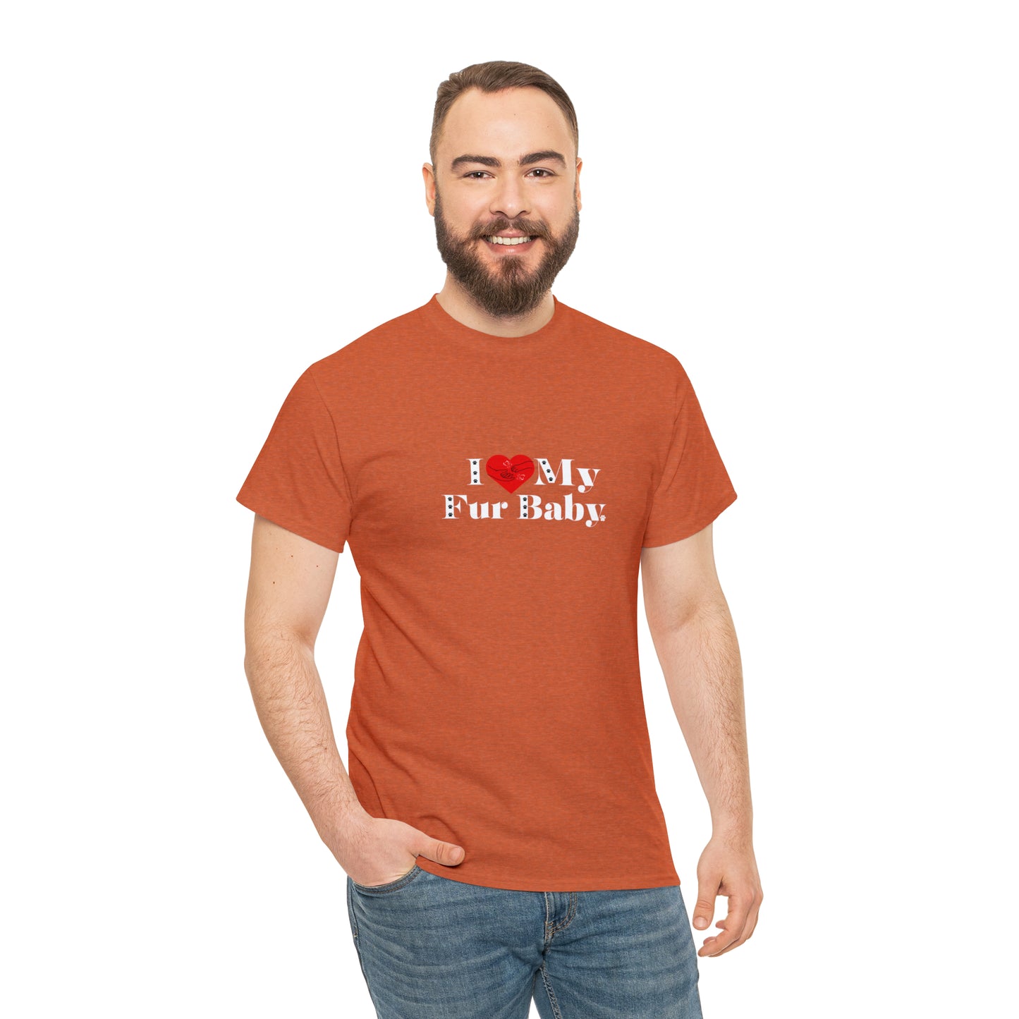 Men's (I Love My Fur Baby) Cotton Tee