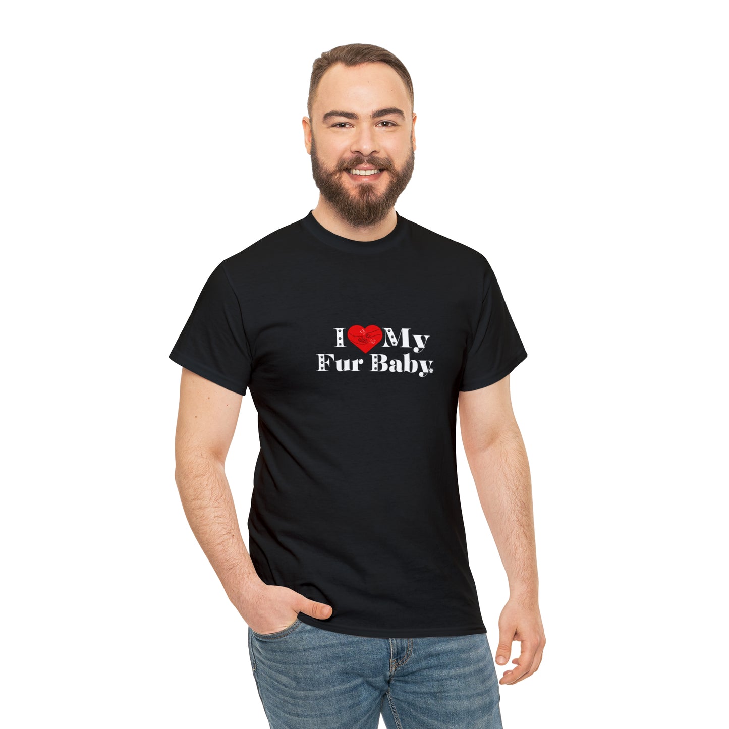 Men's (I Love My Fur Baby) Cotton Tee
