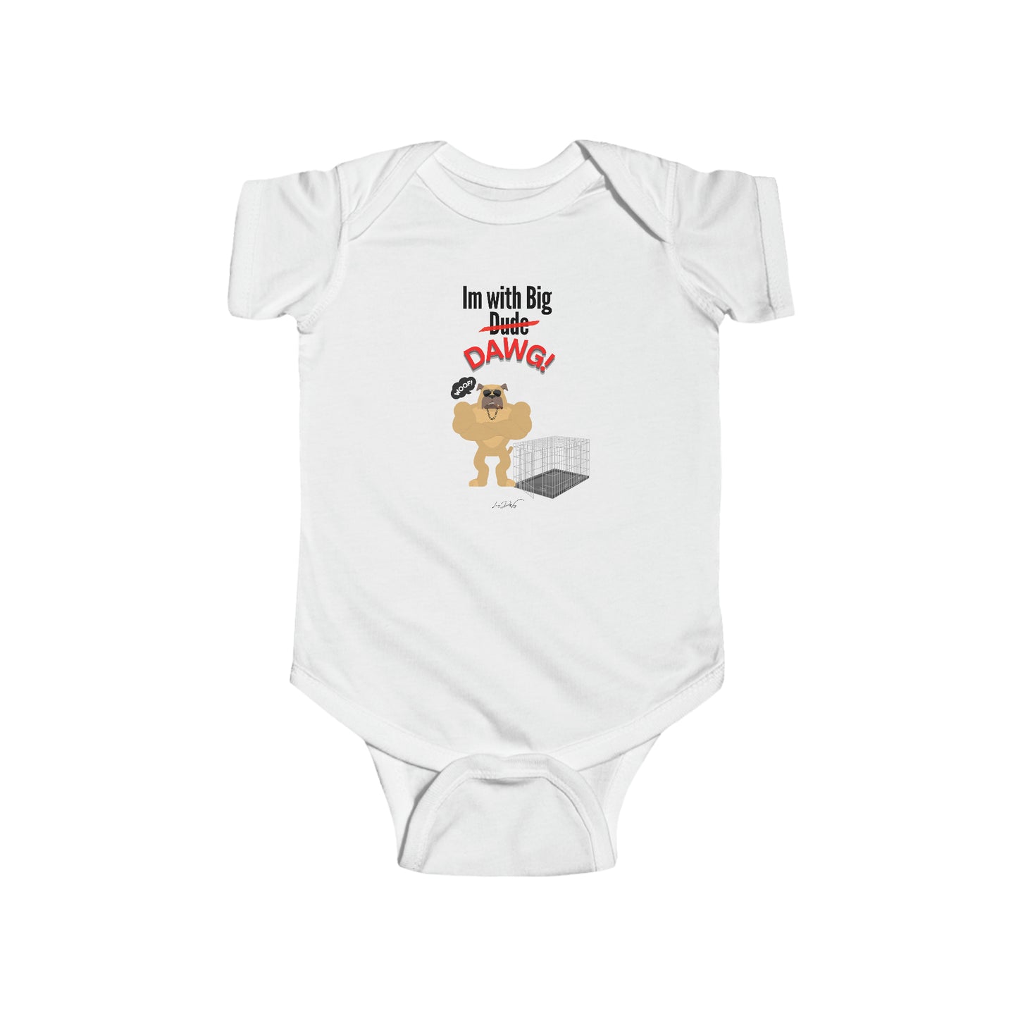 Infant (Im With Big Dawg) Jersey Bodysuit