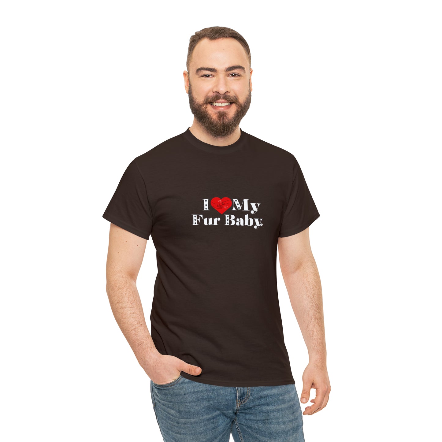 Men's (I Love My Fur Baby) Cotton Tee