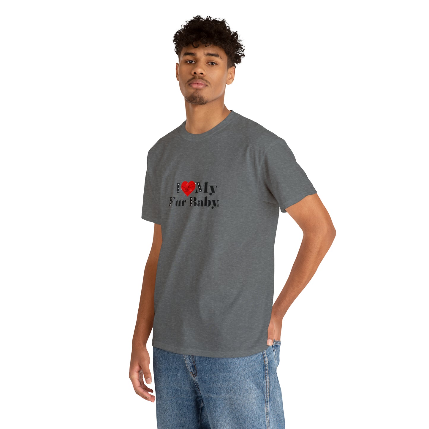 Men's (I Love My Fur Baby) Cotton Tee