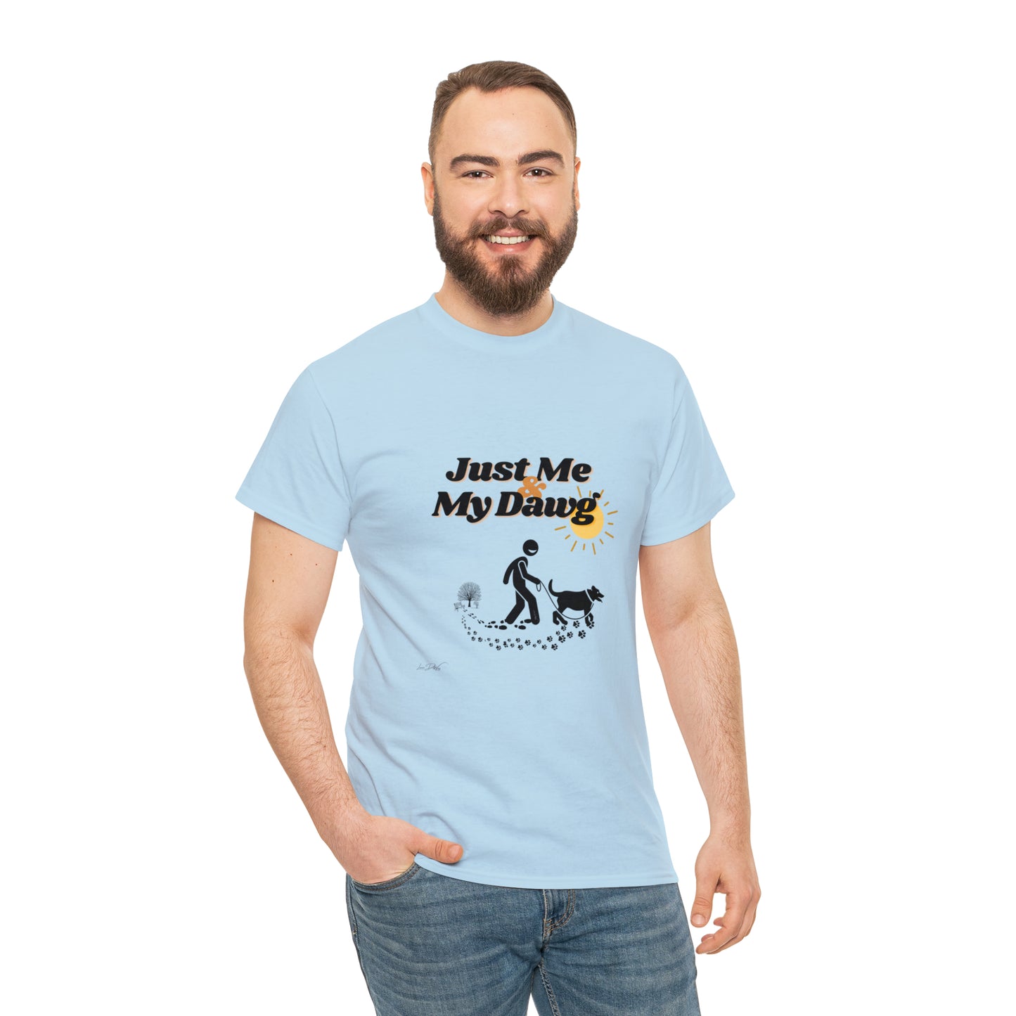 Men's (Just Me & My Dawg) Heavy Cotton Tee