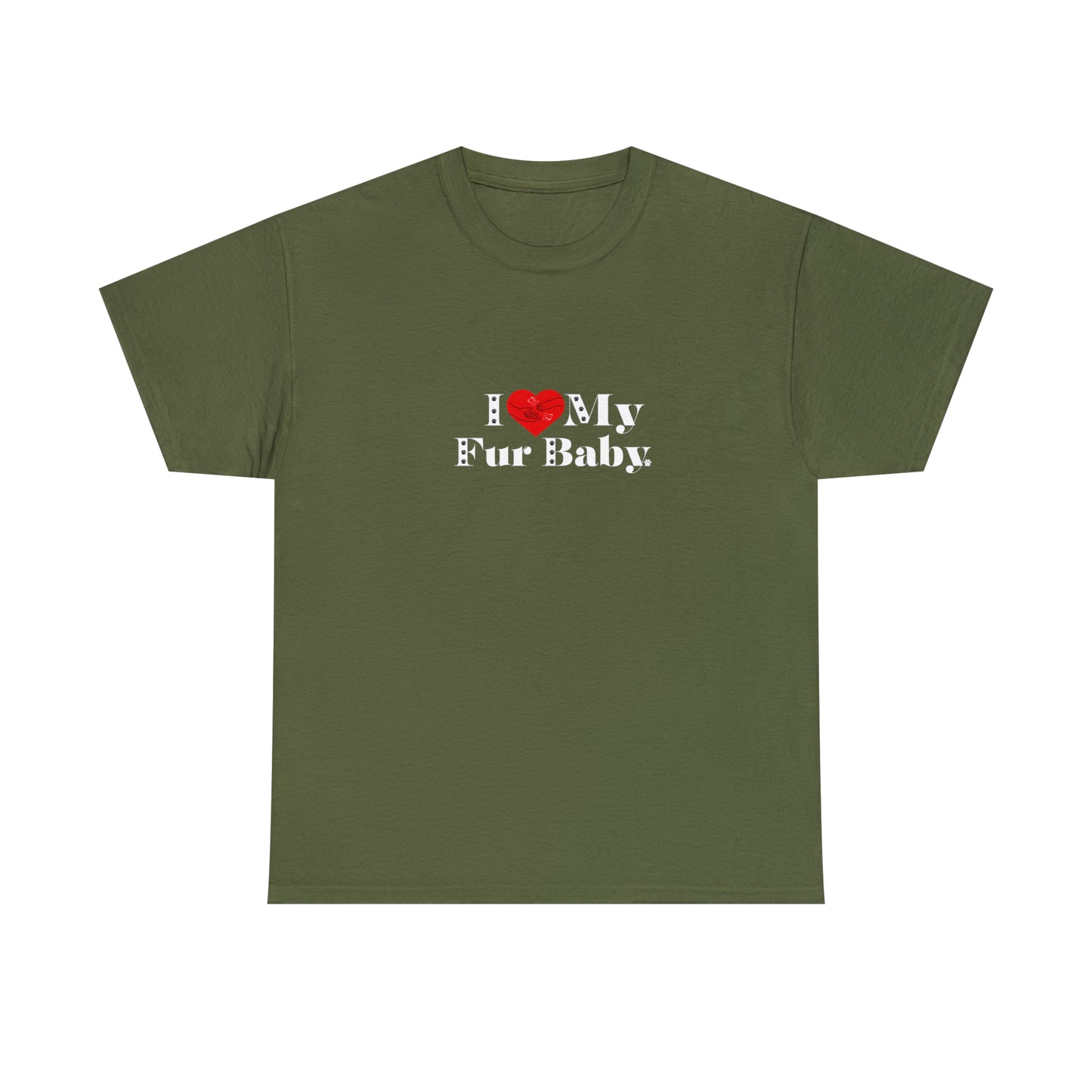 Men's (I Love My Fur Baby) Cotton Tee