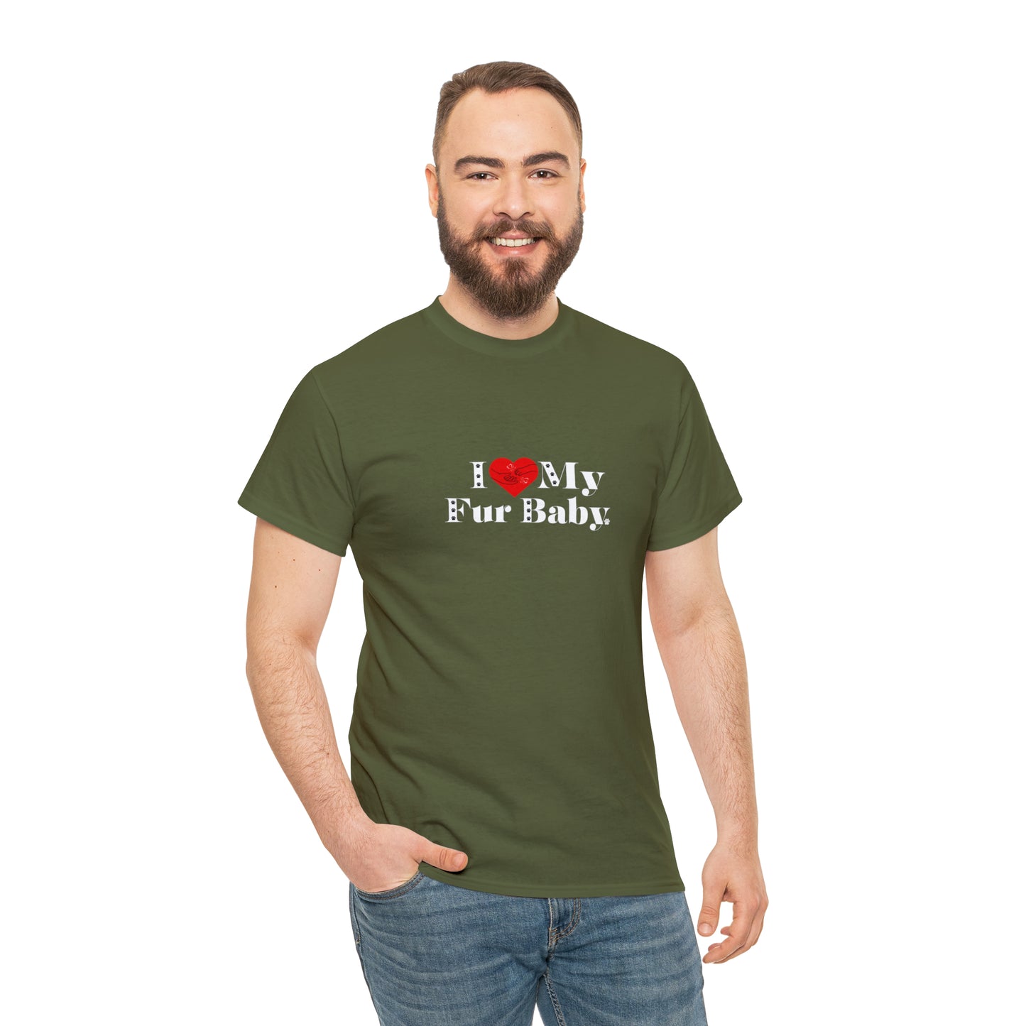 Men's (I Love My Fur Baby) Cotton Tee