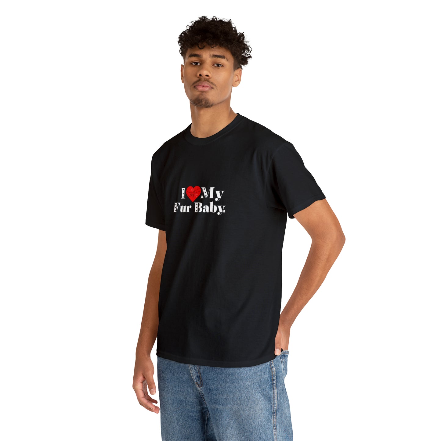 Men's (I Love My Fur Baby) Cotton Tee