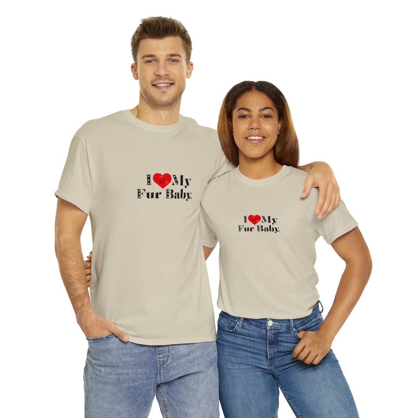 Men's (I Love My Fur Baby) Cotton Tee