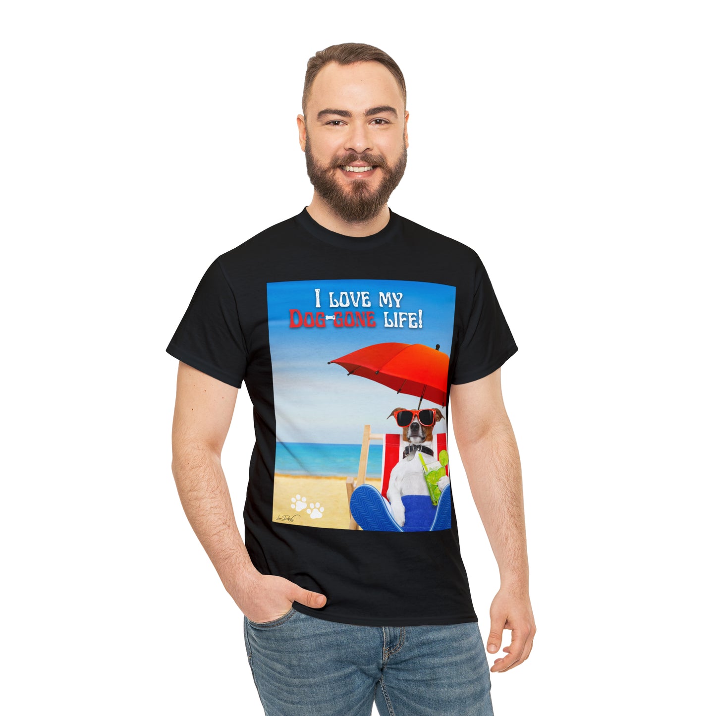 Men's (I Love My Dog-Gone Life) Heavy Cotton Tee