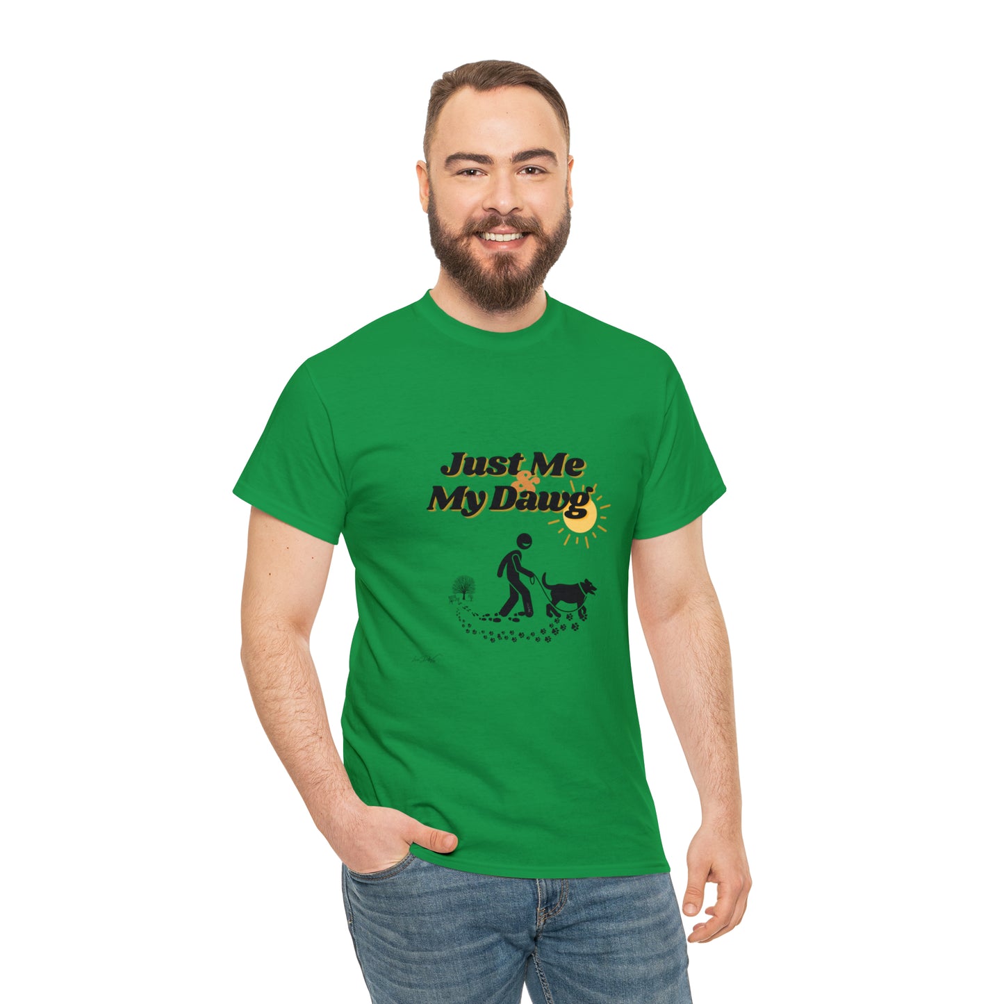 Men's (Just Me & My Dawg) Heavy Cotton Tee