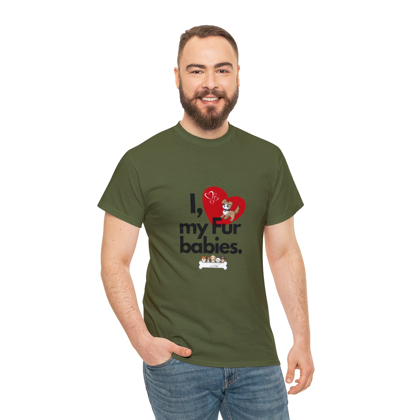 Men's (I Love My Fur Babies) Cotton Tee
