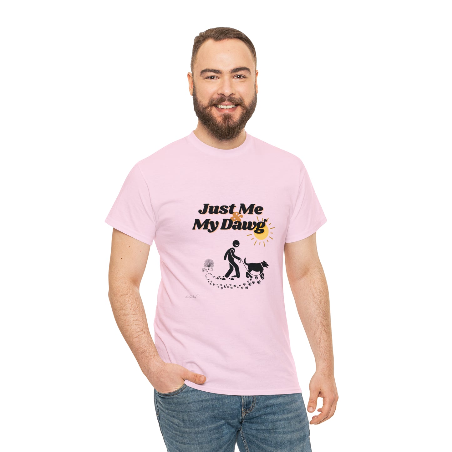 Men's (Just Me & My Dawg) Heavy Cotton Tee