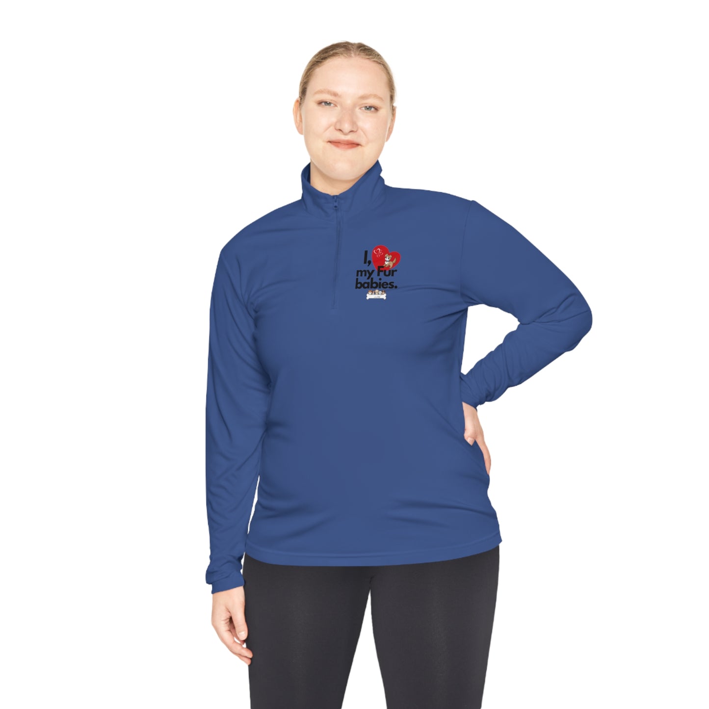 Men's (I Love My Fur Baby) Quarter-Zip Pullover