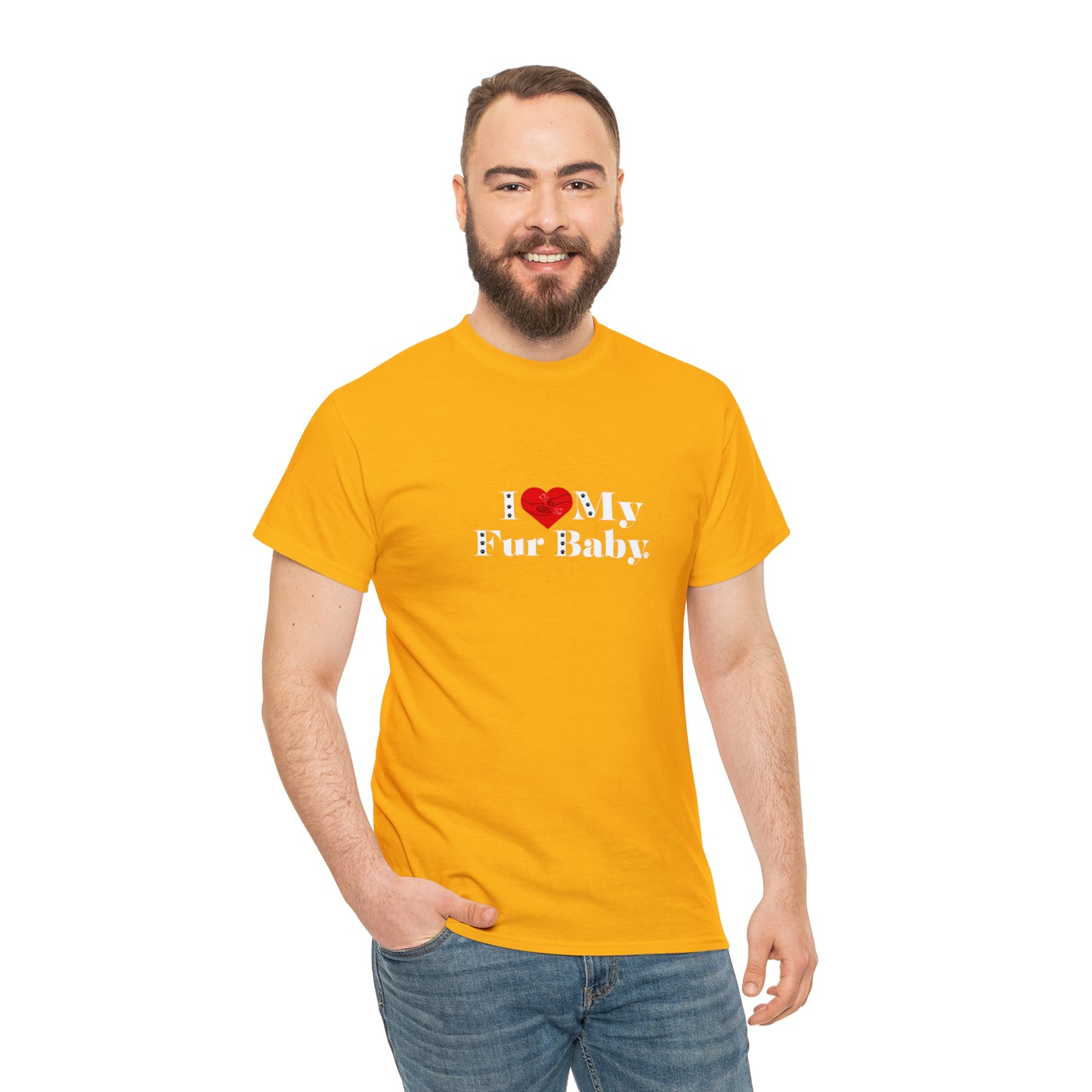 Men's (I Love My Fur Baby) Cotton Tee
