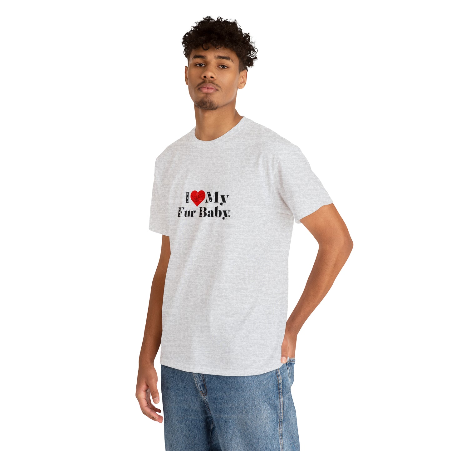 Men's (I Love My Fur Baby) Cotton Tee