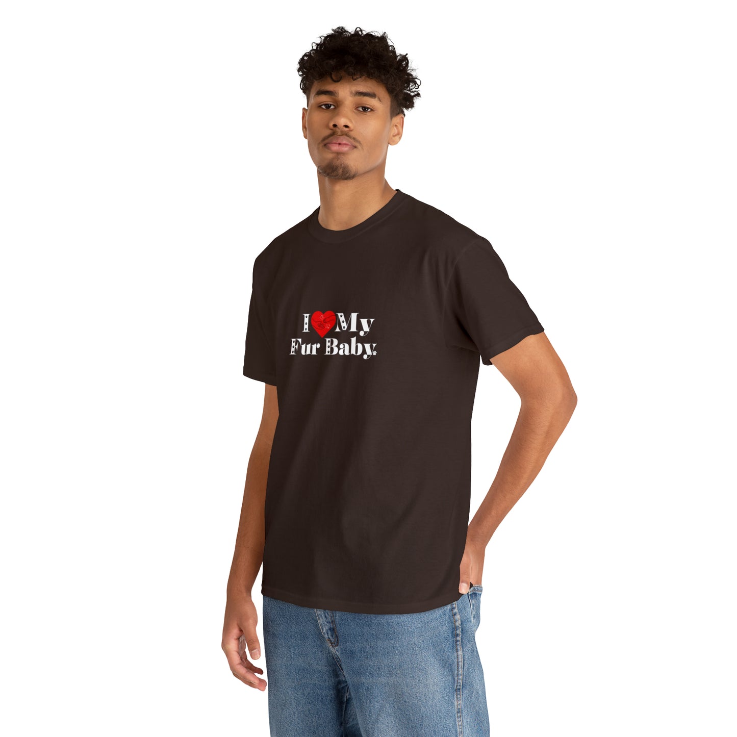 Men's (I Love My Fur Baby) Cotton Tee