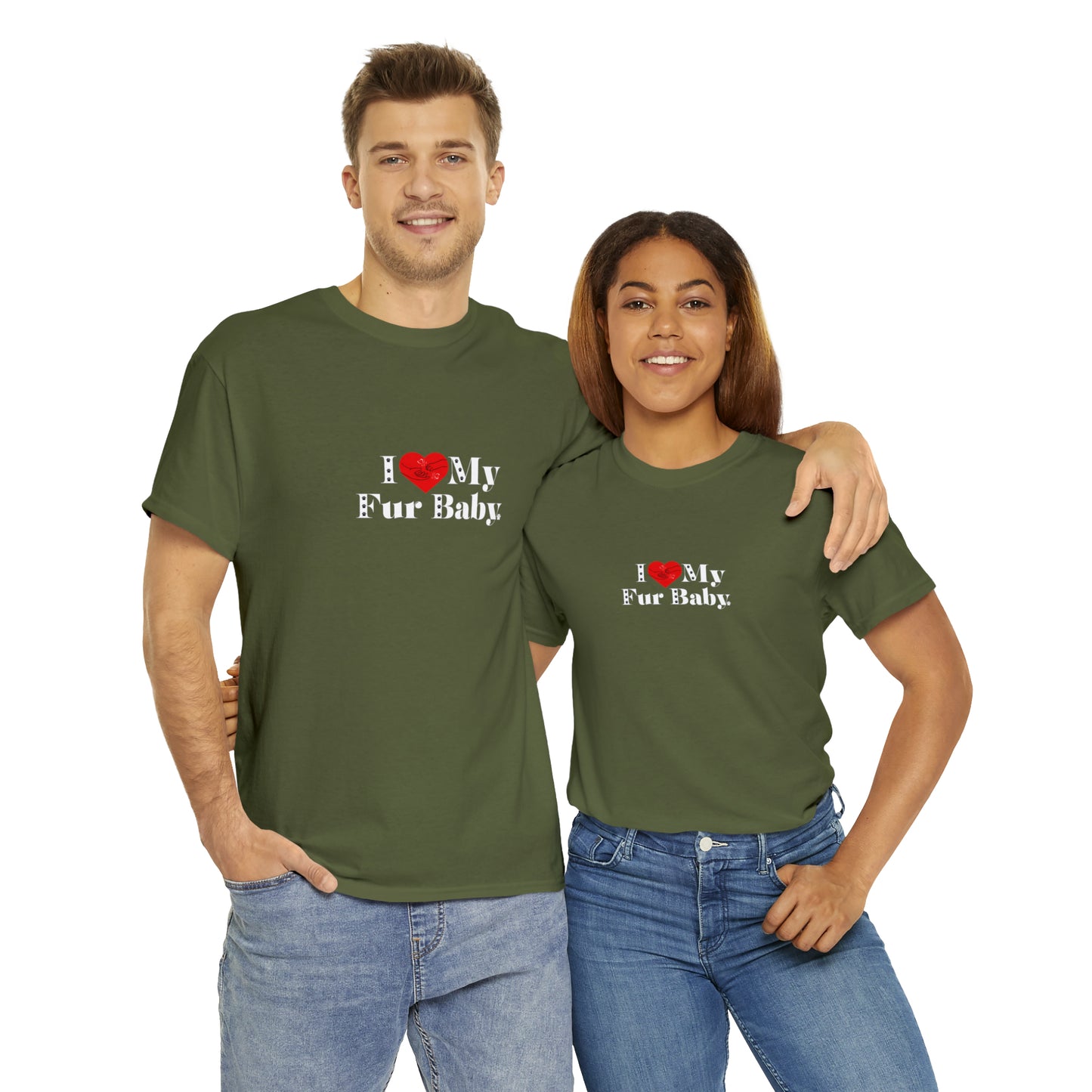 Men's (I Love My Fur Baby) Cotton Tee