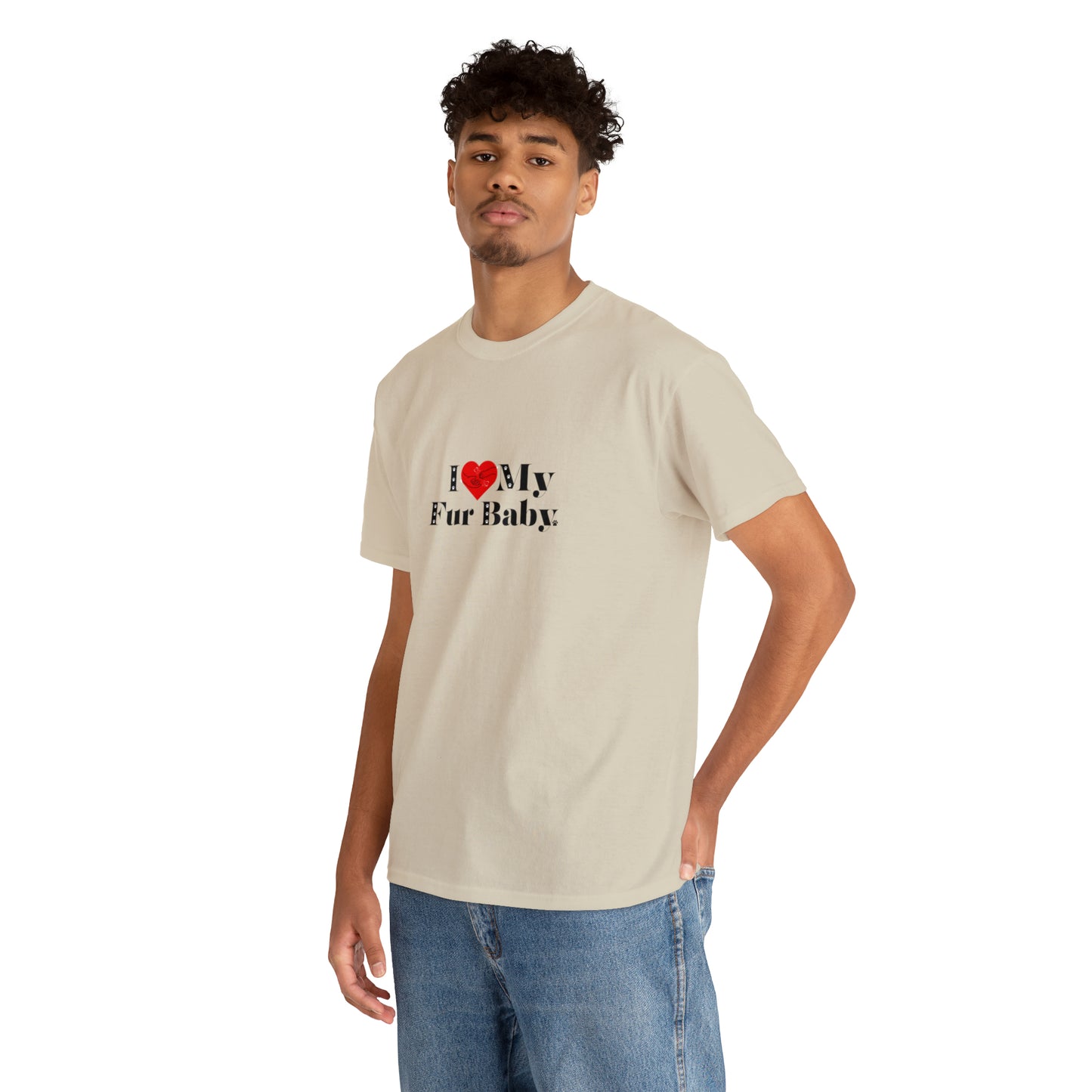 Men's (I Love My Fur Baby) Cotton Tee