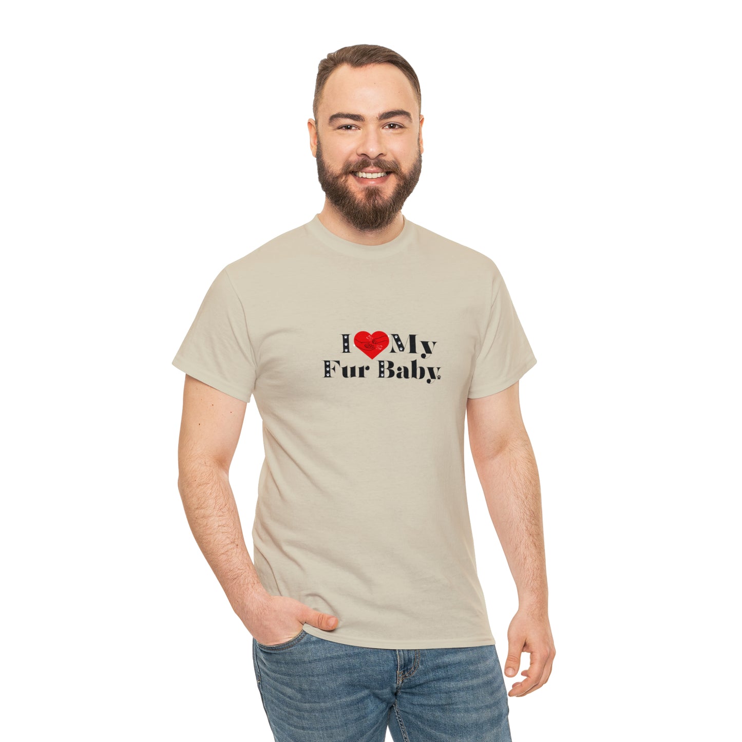 Men's (I Love My Fur Baby) Cotton Tee
