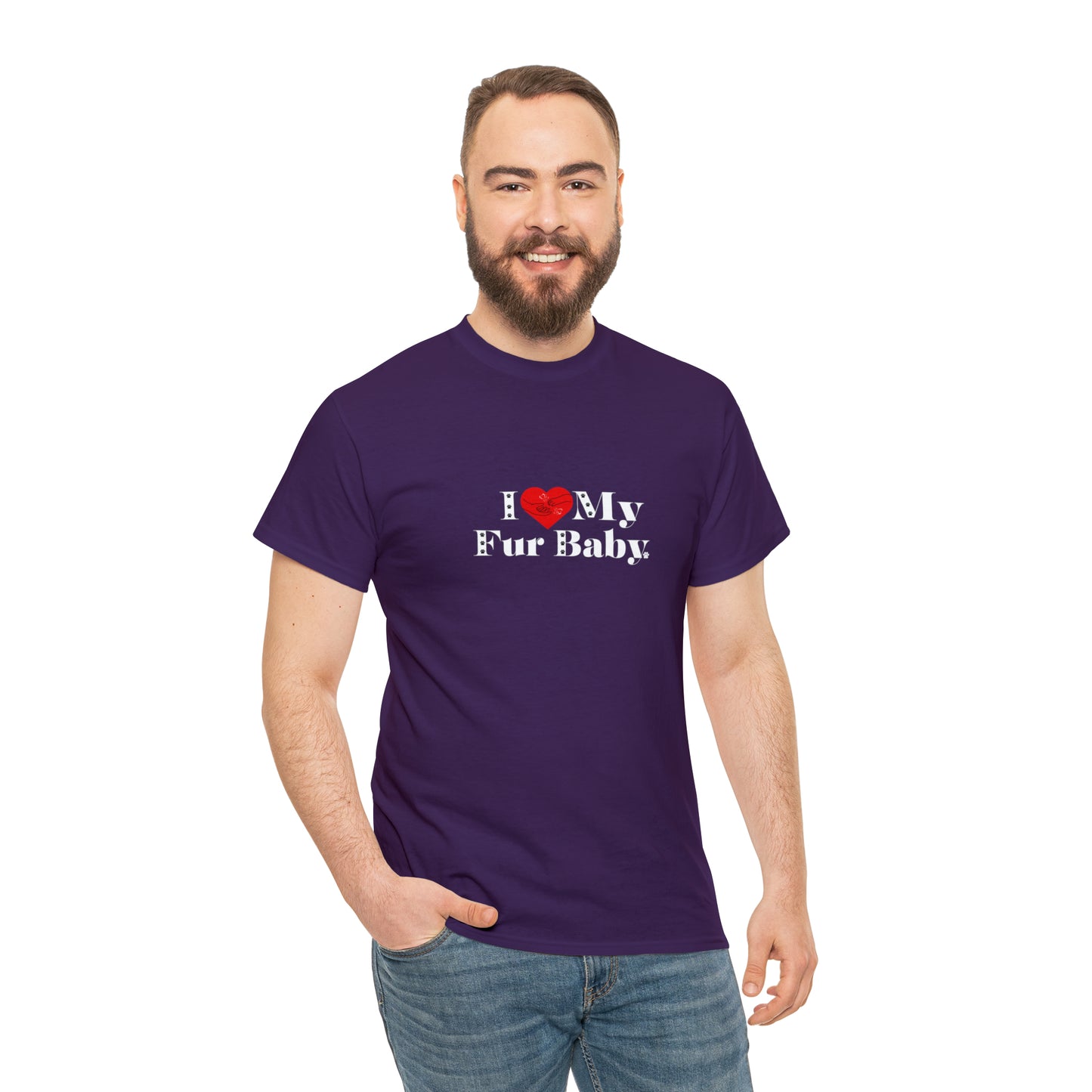 Men's (I Love My Fur Baby) Cotton Tee