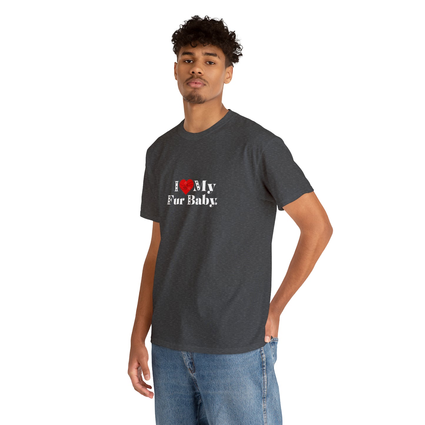 Men's (I Love My Fur Baby) Cotton Tee