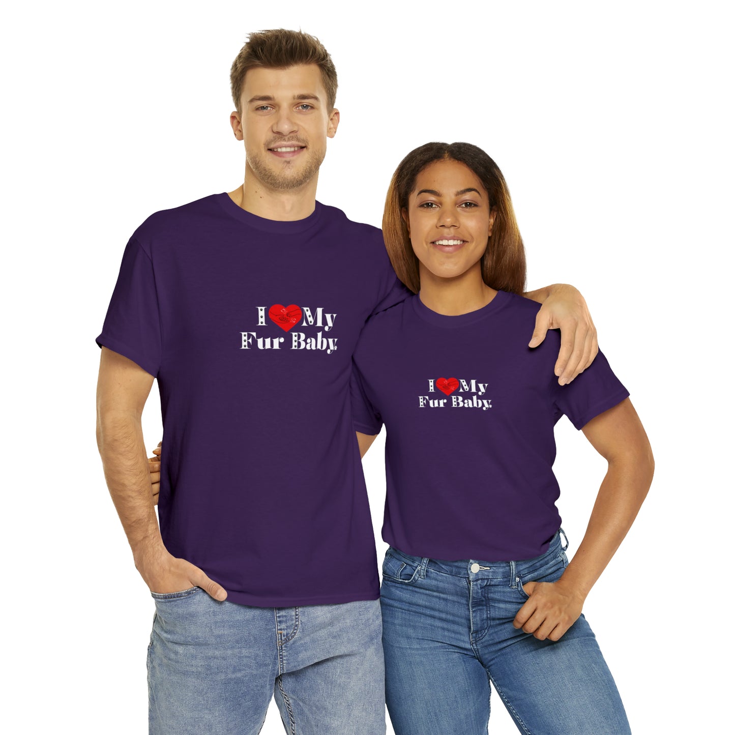 Men's (I Love My Fur Baby) Cotton Tee