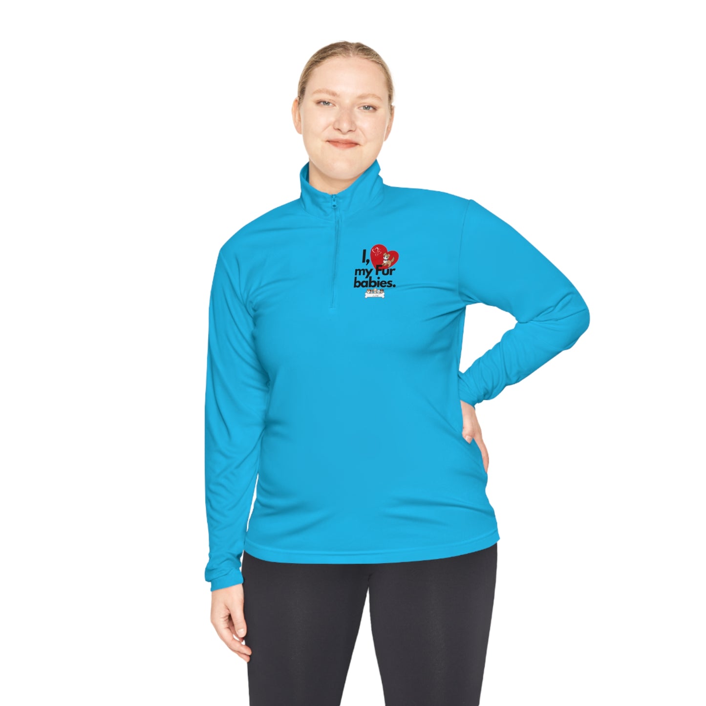 Men's (I Love My Fur Baby) Quarter-Zip Pullover