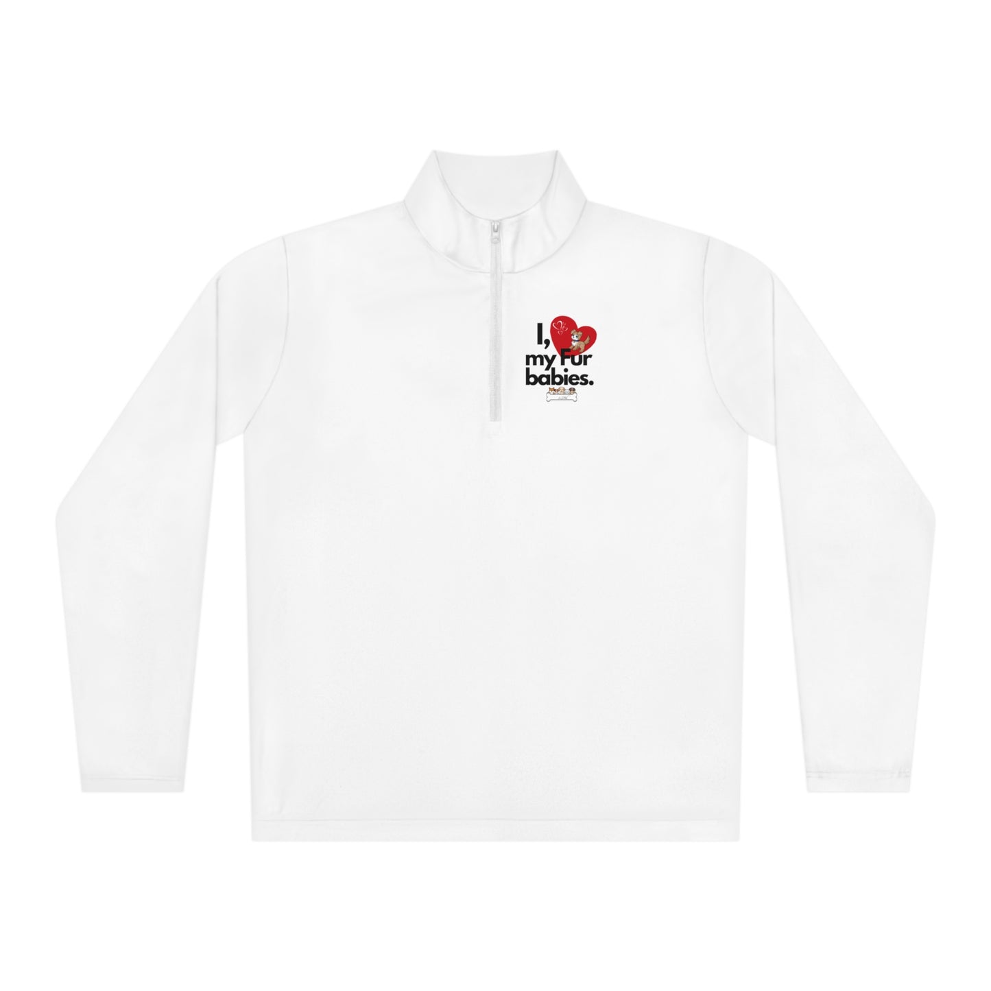 Men's (I Love My Fur Baby) Quarter-Zip Pullover