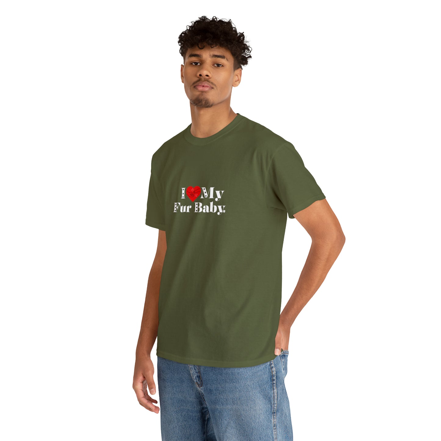Men's (I Love My Fur Baby) Cotton Tee