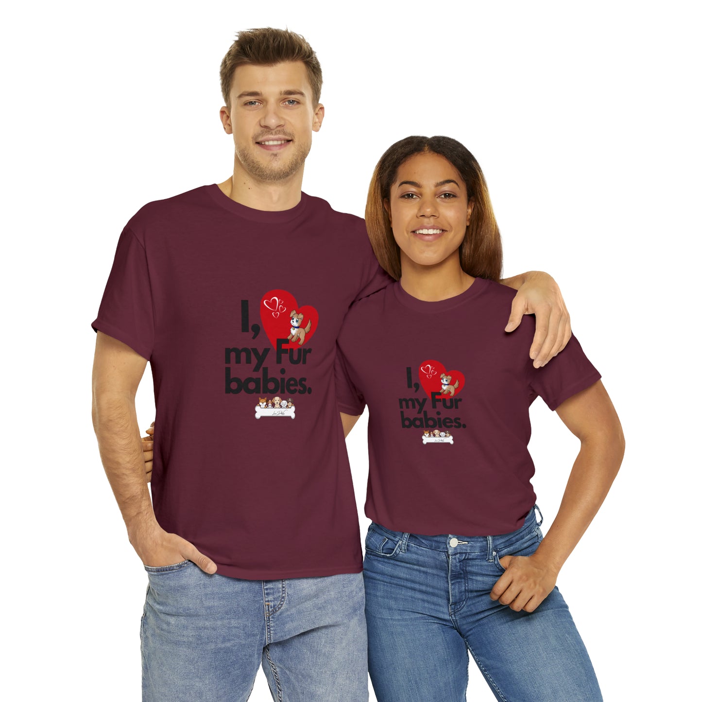 Men's (I Love My Fur Babies) Cotton Tee