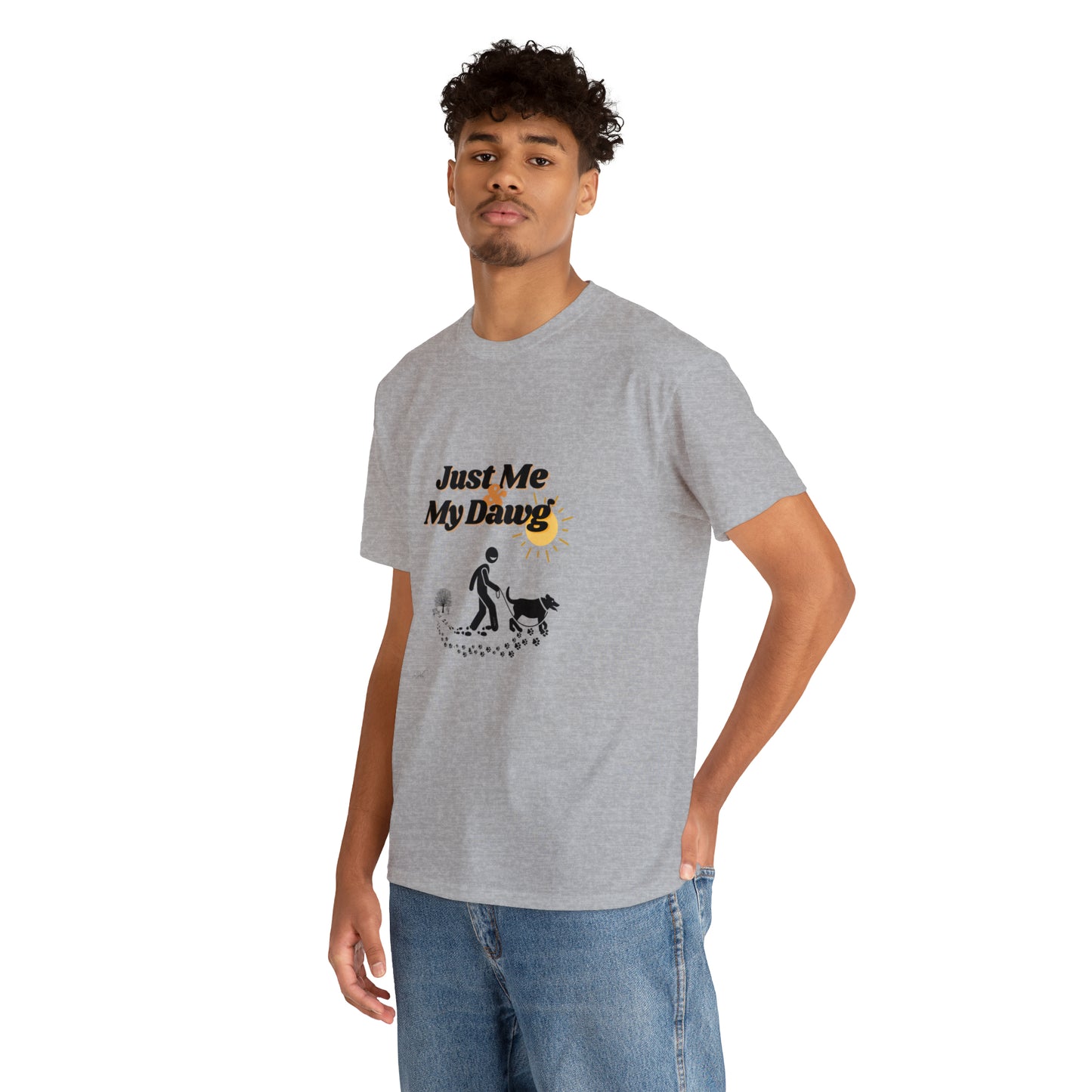 Men's (Just Me & My Dawg) Heavy Cotton Tee