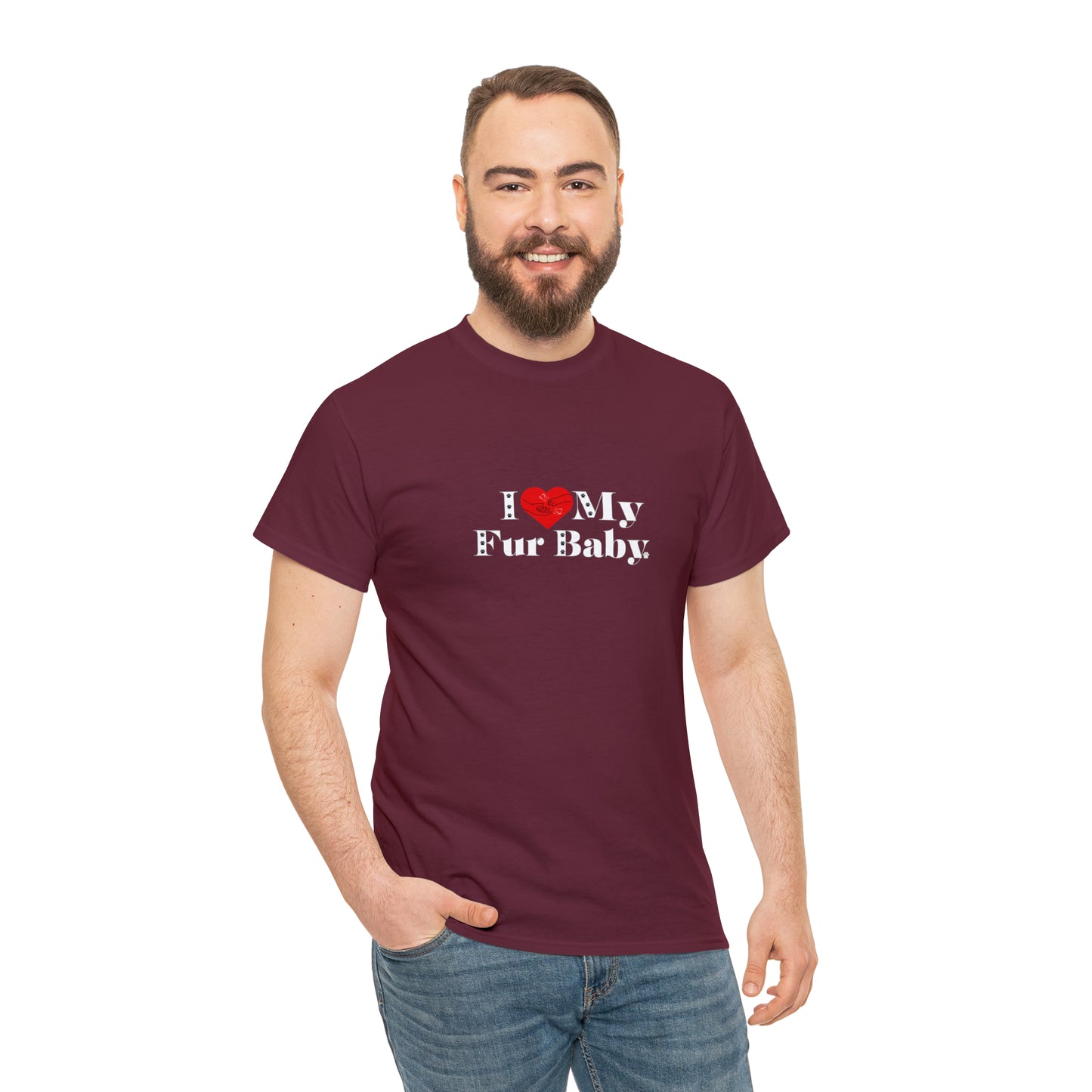 Men's (I Love My Fur Baby) Cotton Tee