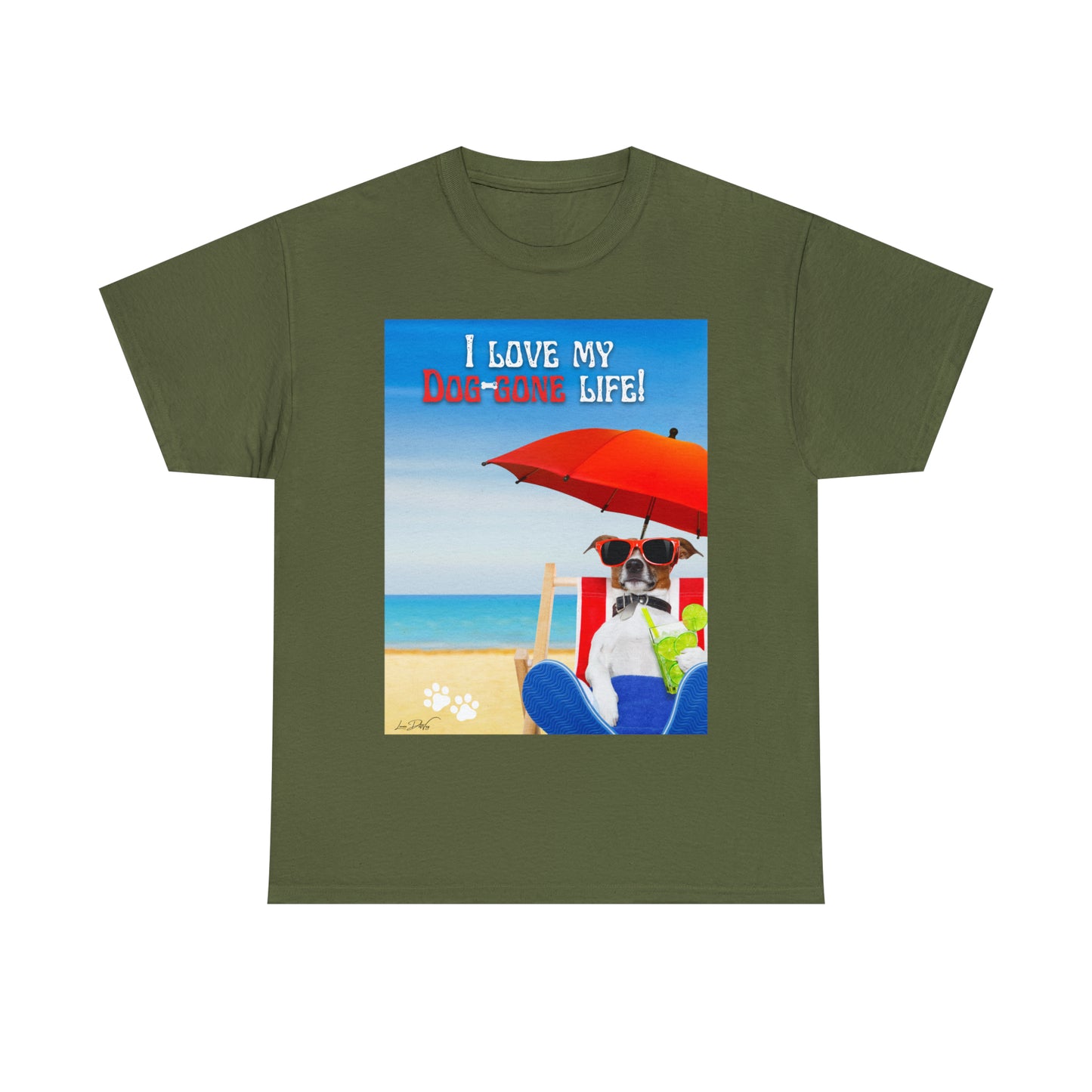 Men's (I Love My Dog-Gone Life) Heavy Cotton Tee
